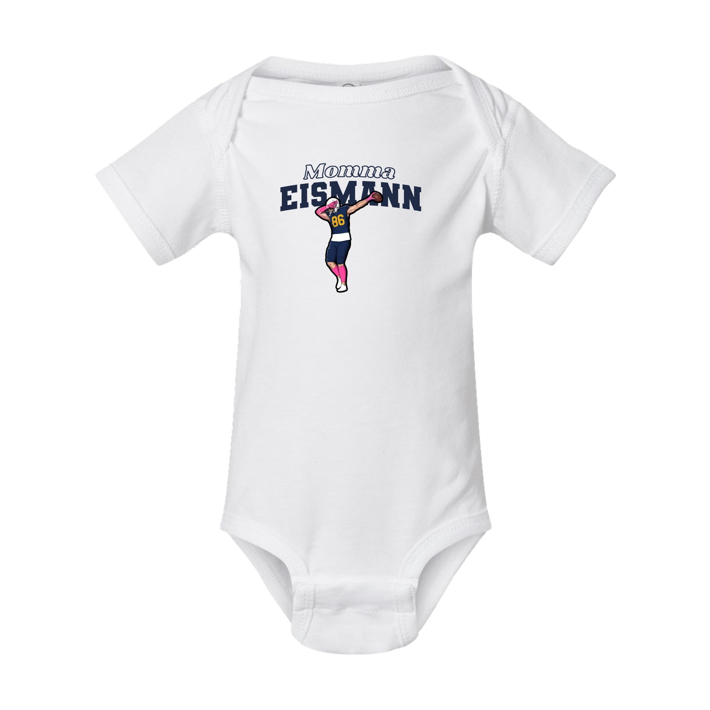Baby Onesie — Mothers Day Block in White