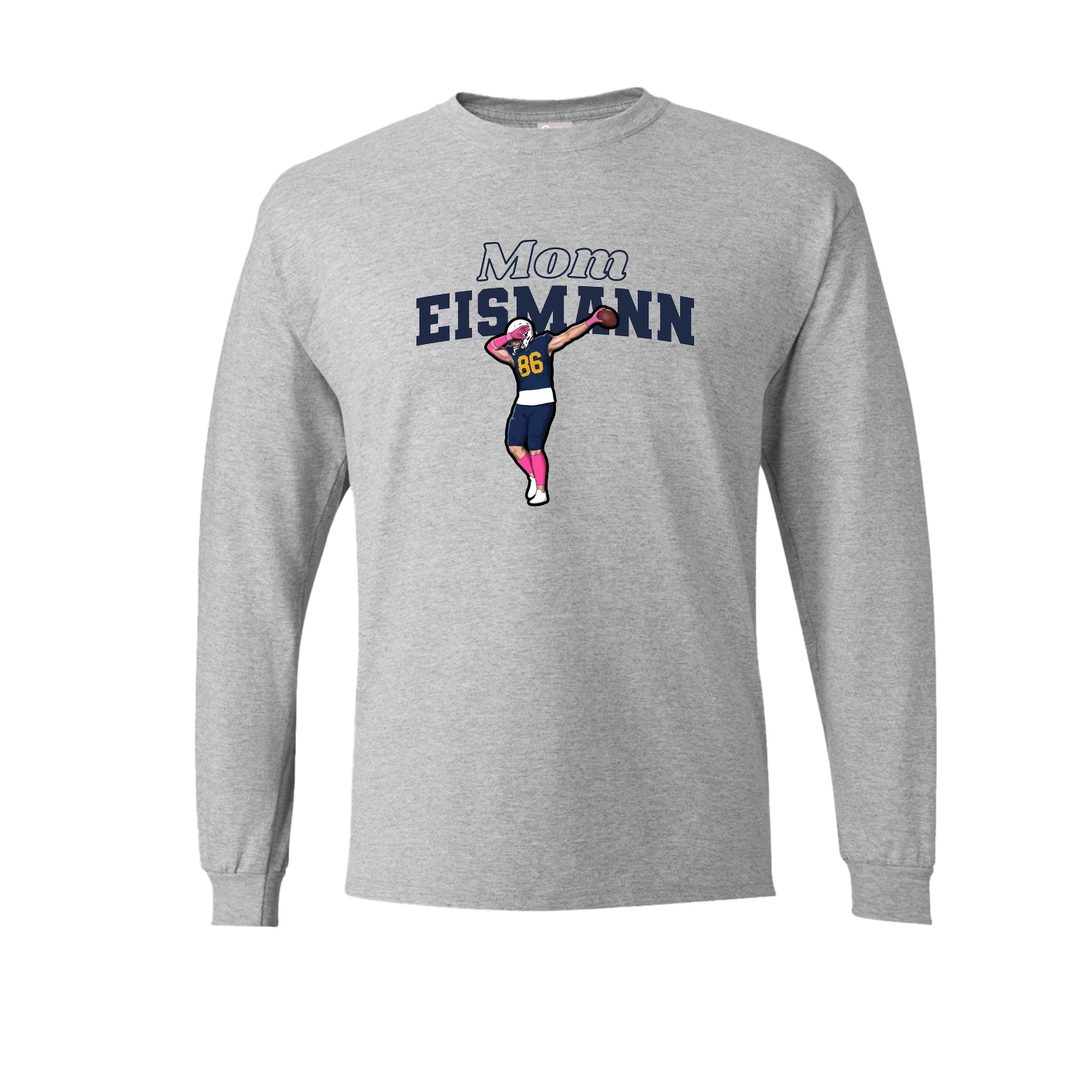 Long Sleeve Tee — Mothers Day Block in Grey