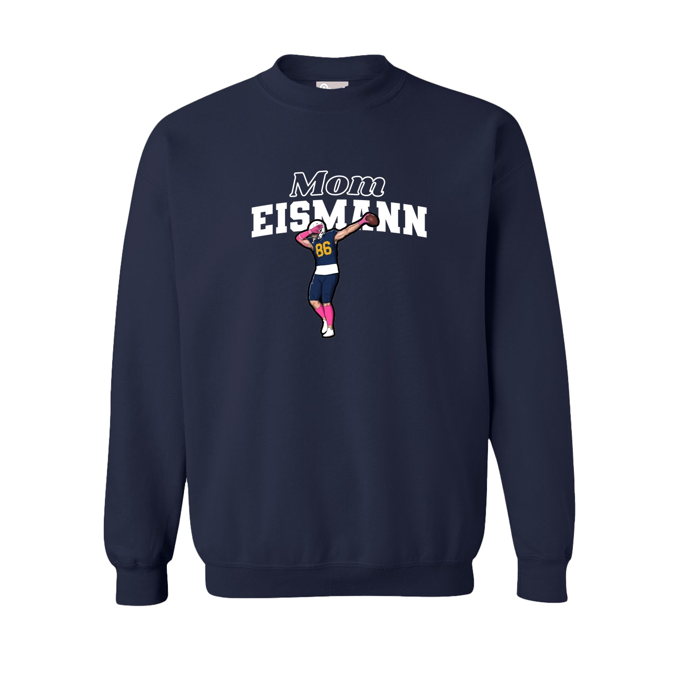 Fleece Crew — Mothers Day Block in Navy