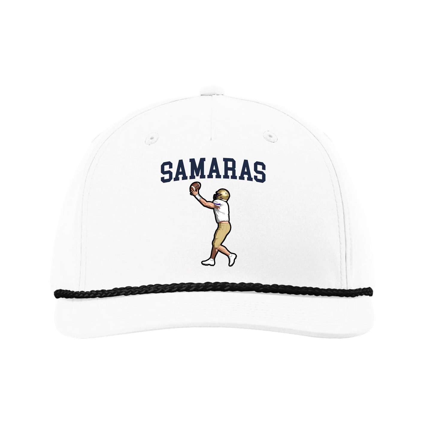 Five-Panel Classic Rope Cap — Shirsey in White