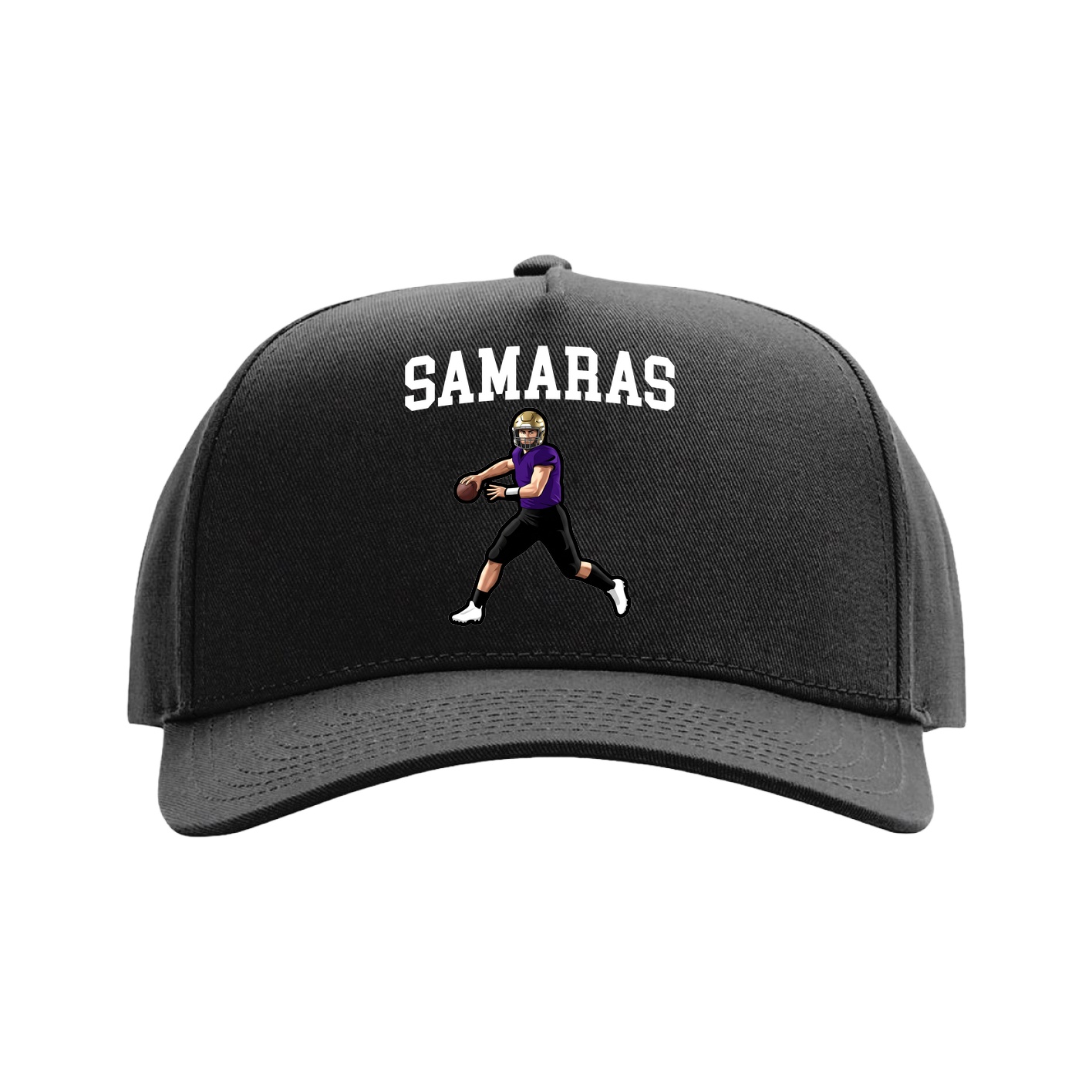 Full Fabric Five-Panel Champ Cap — Shirsey in Black