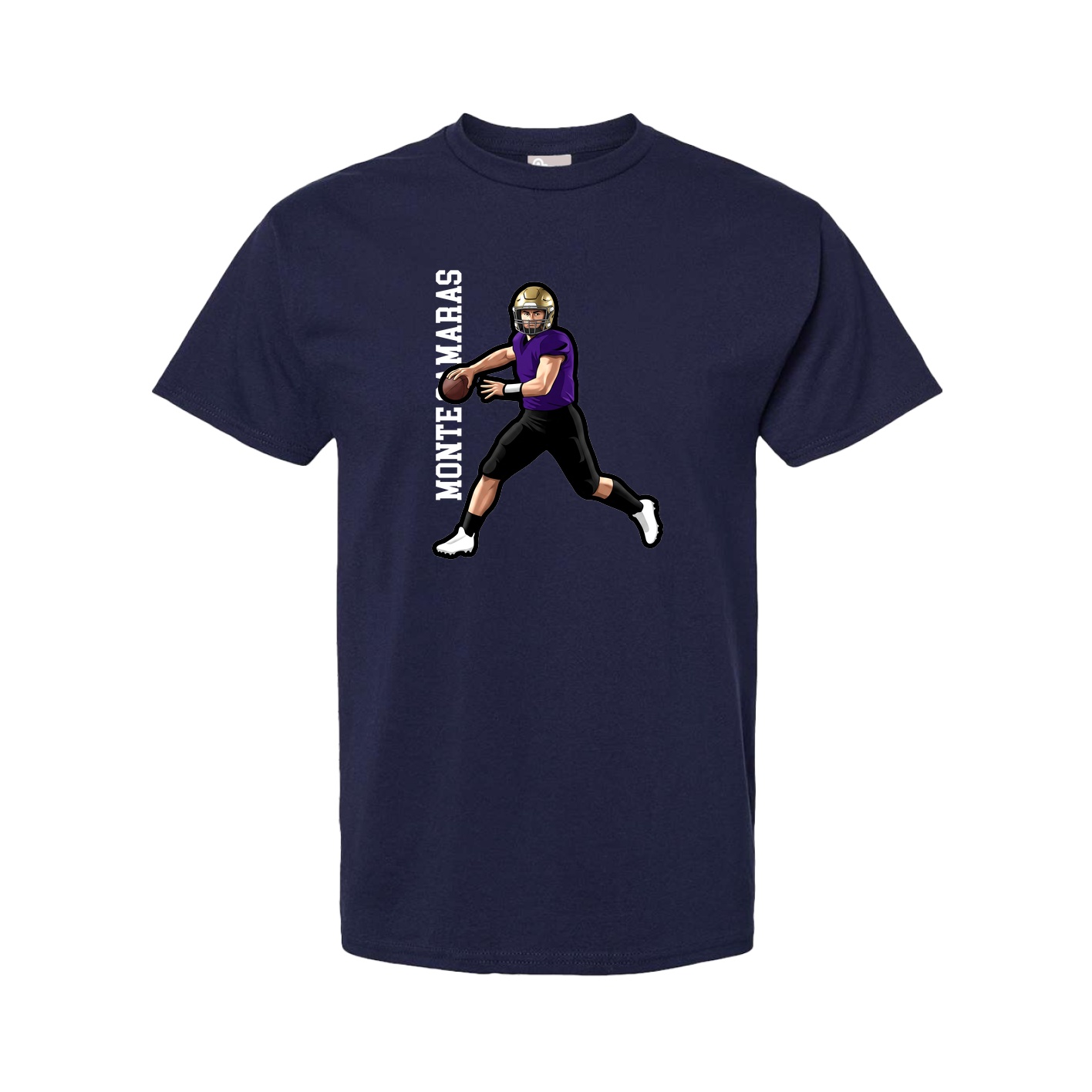 Youth Tee — Name Vertical in Navy