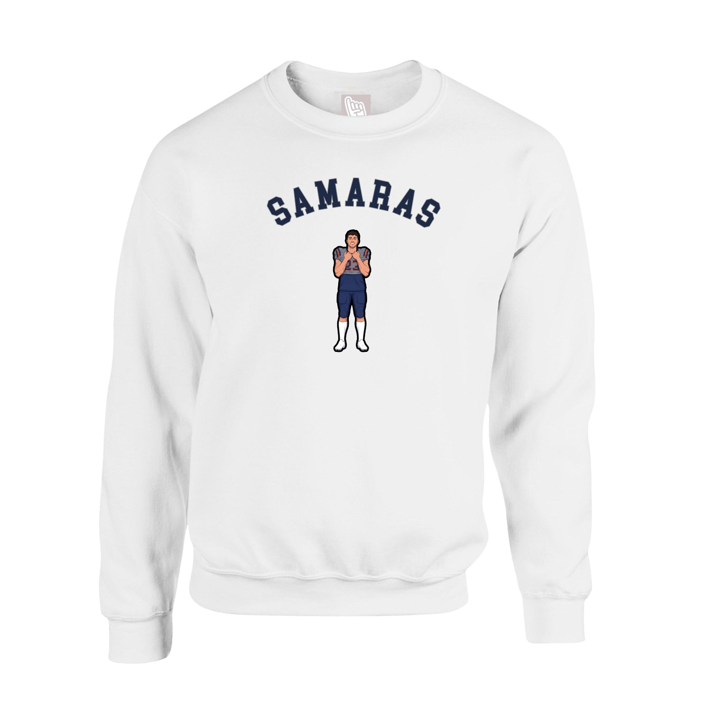 Fleece Crew — Shirsey Arch in White