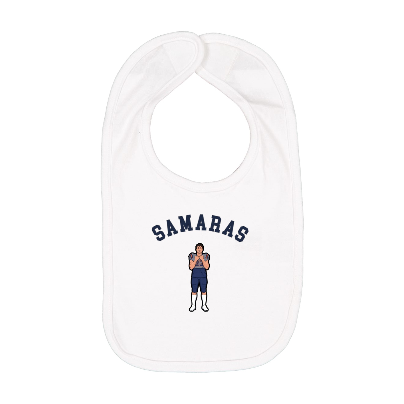 Infant Bib — Shirsey Arch in White