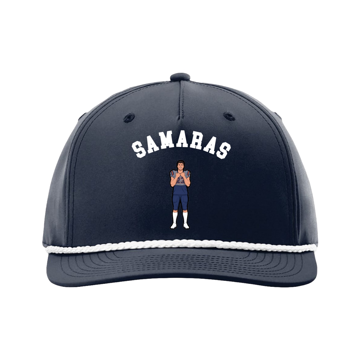 Five-Panel Classic Rope Cap — Shirsey Arch in Navy