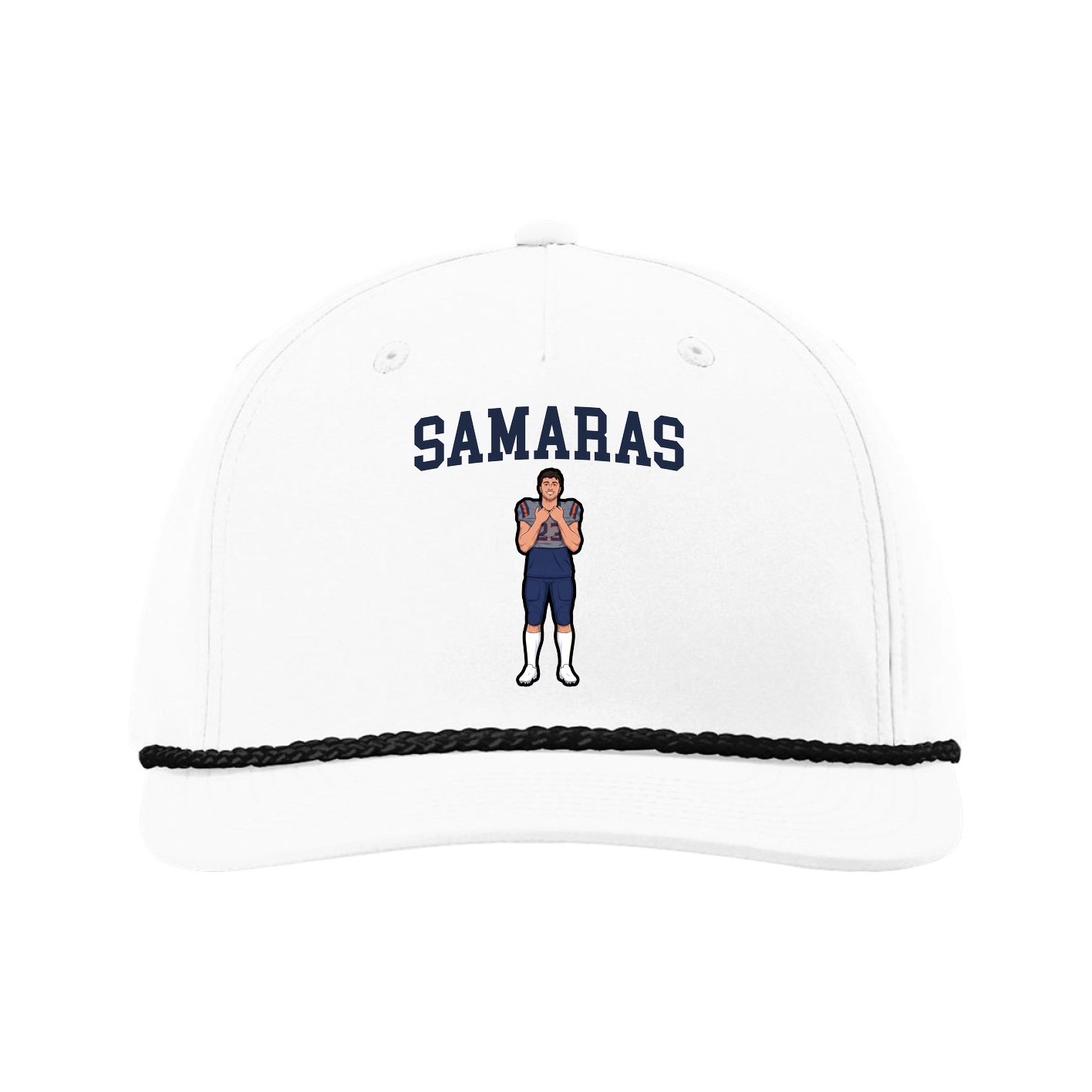 Five-Panel Classic Rope Cap — Shirsey in White