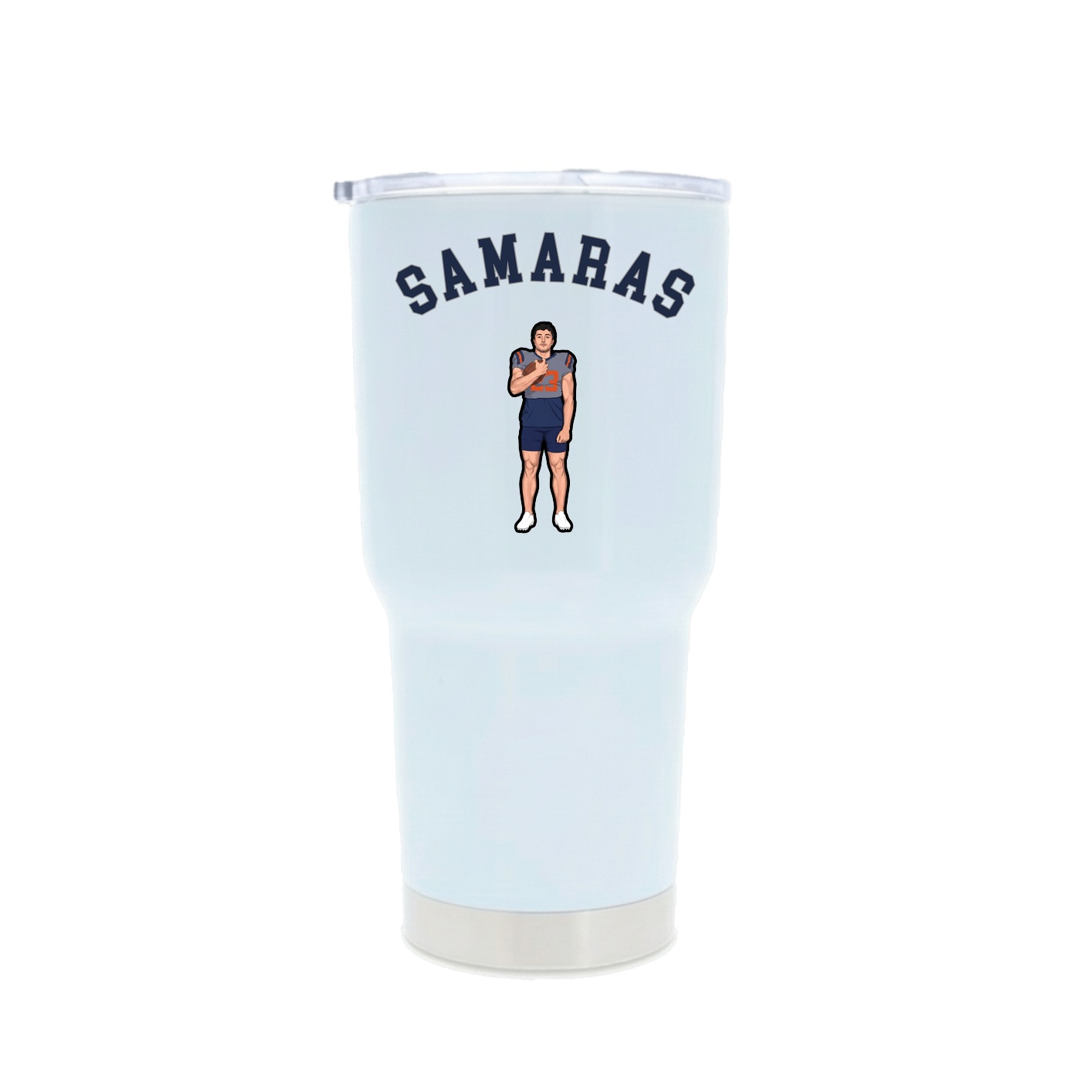 30oz Stainless Steel Tumbler — Shirsey Arch in White