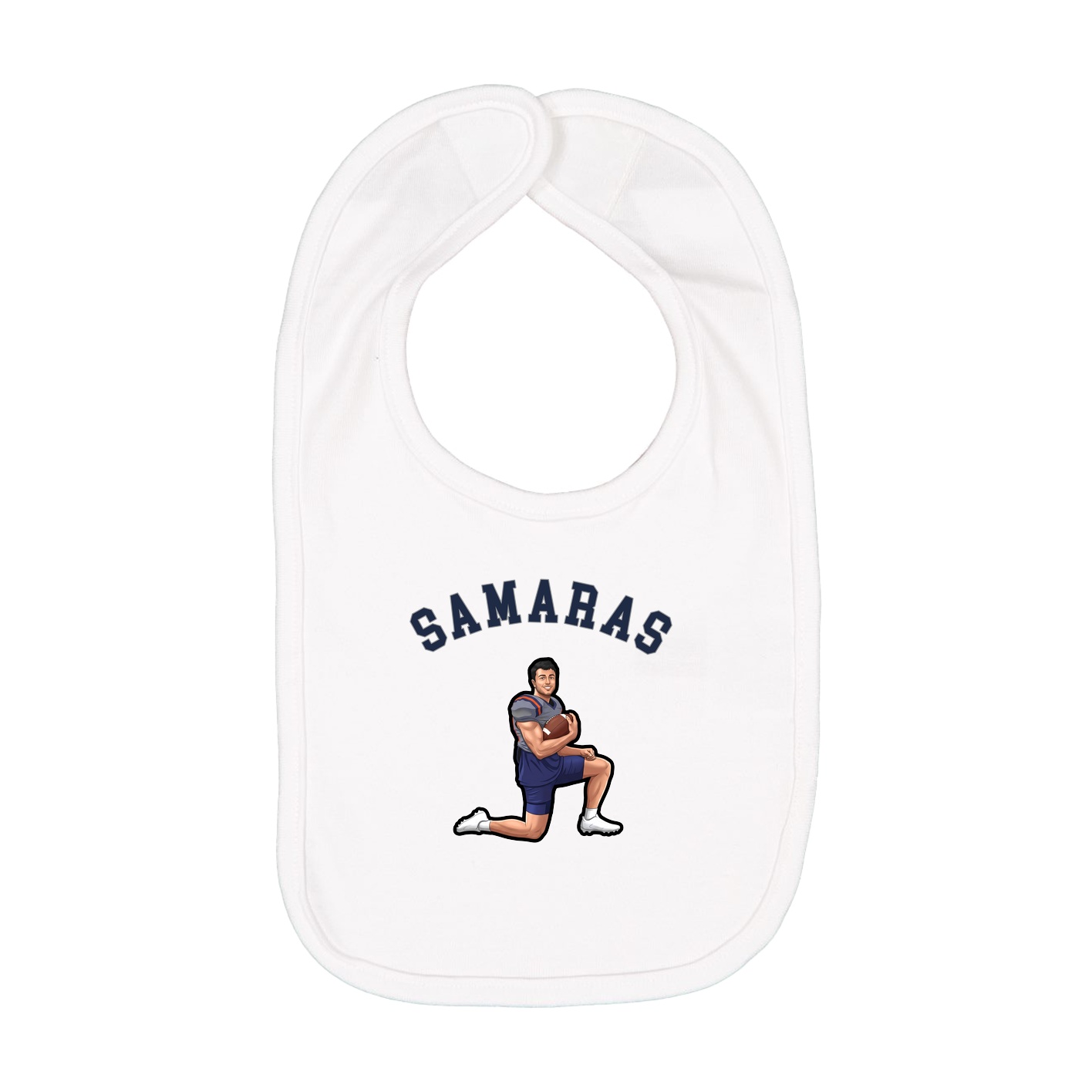 Infant Bib — Shirsey Arch in White