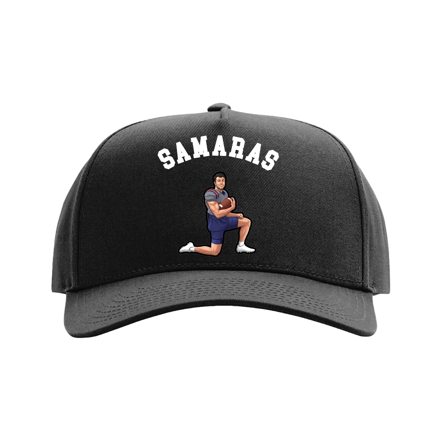 Full Fabric Five-Panel Champ Cap — Shirsey Arch in Black