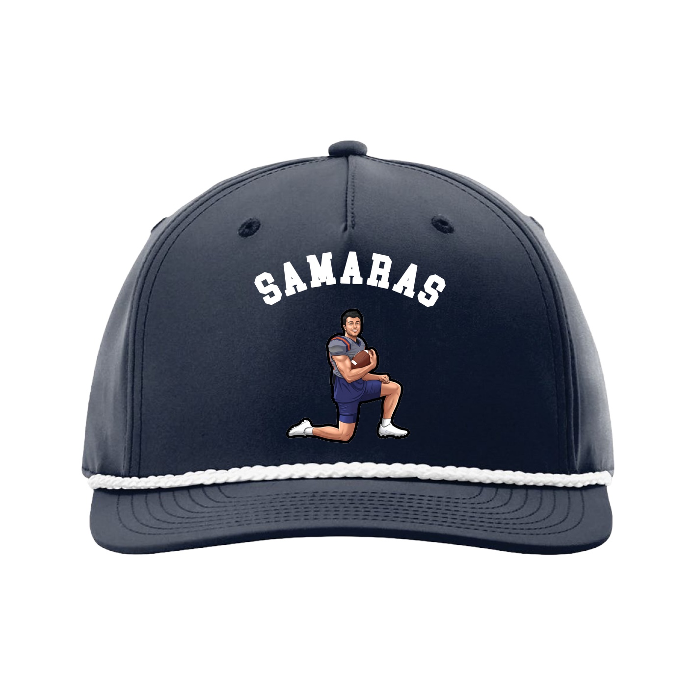 Five-Panel Classic Rope Cap — Shirsey Arch in Navy