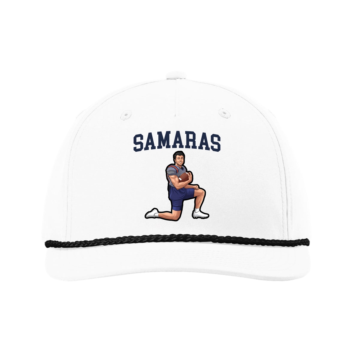Five-Panel Classic Rope Cap — Shirsey in White