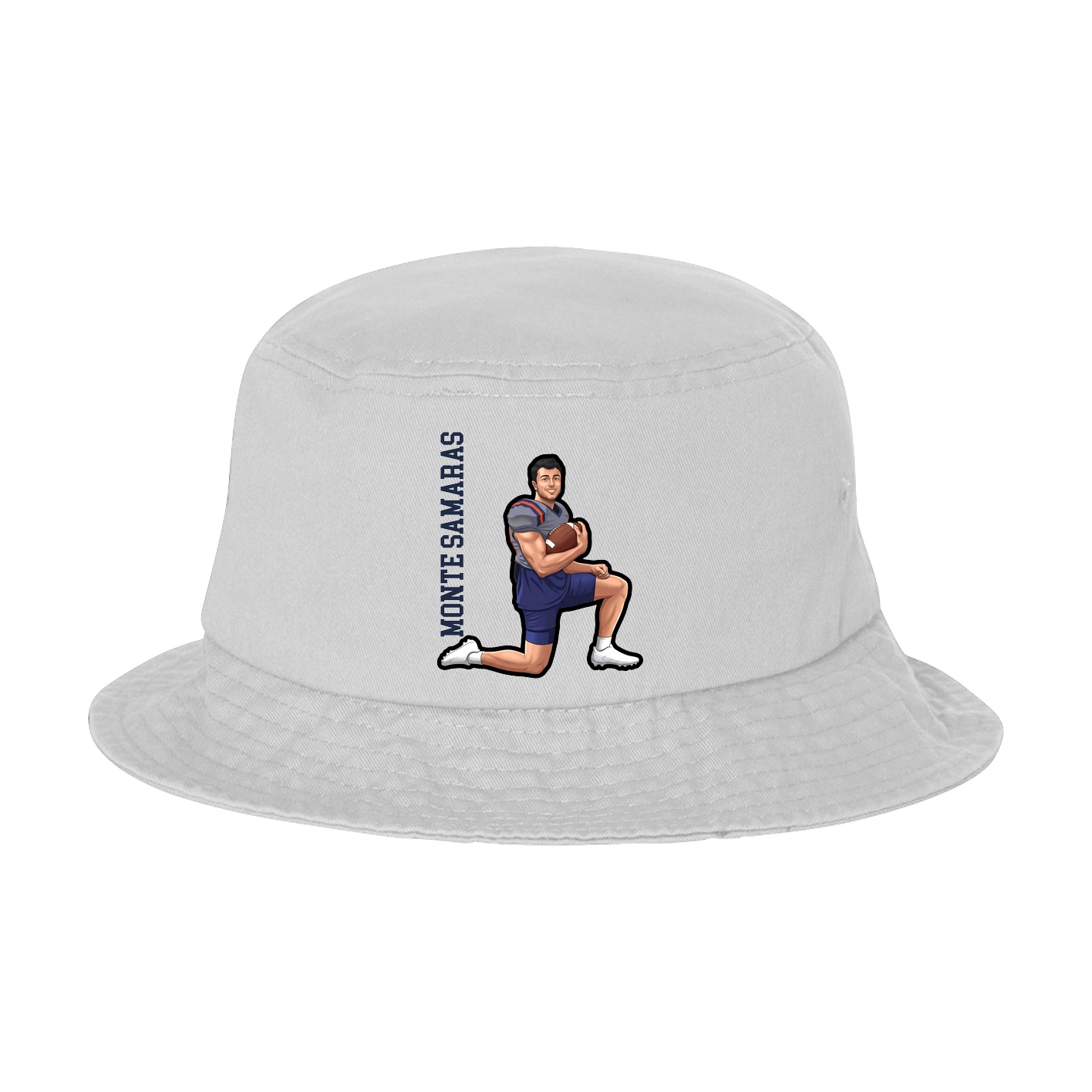 Bucket Cap — Name Vertical in White