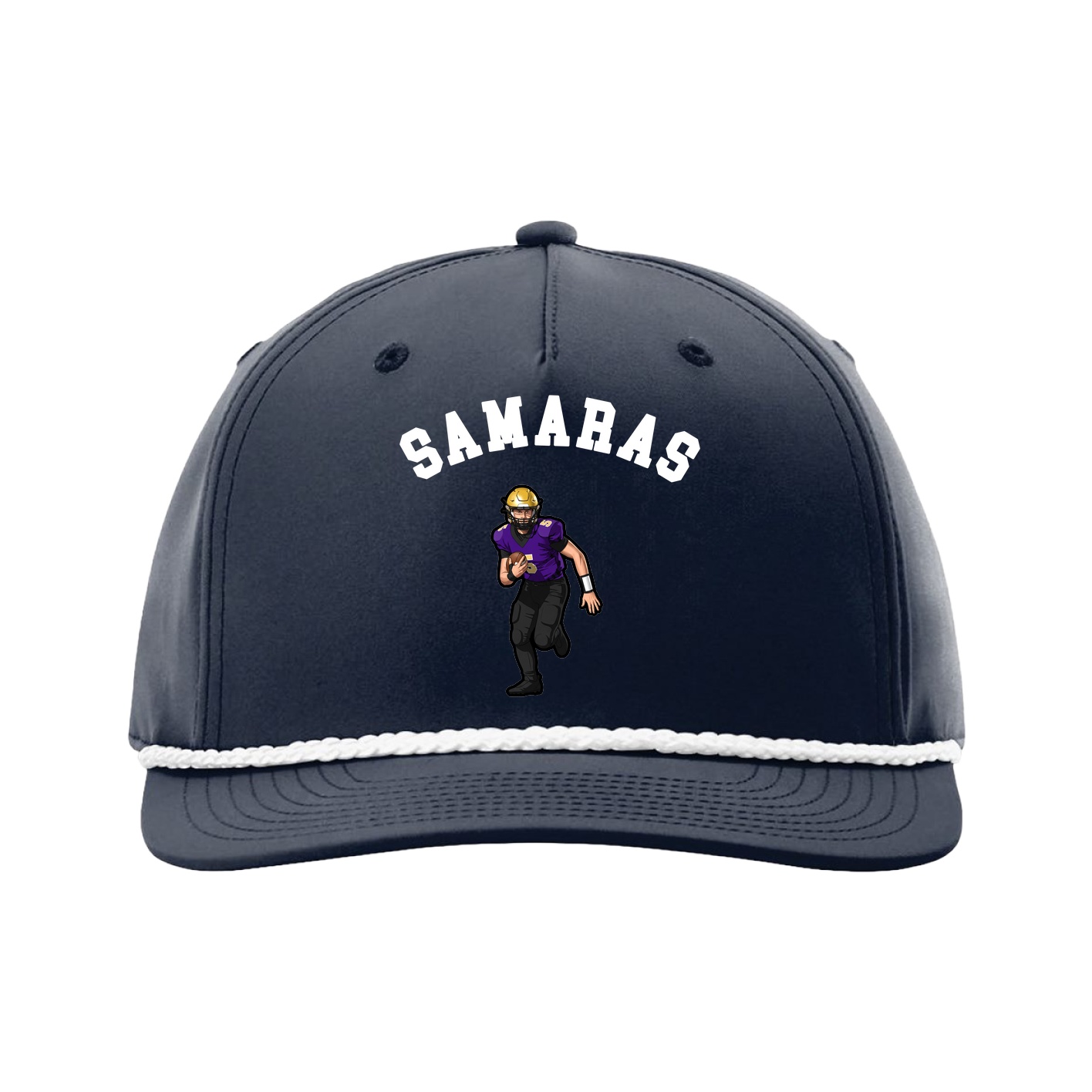 Five-Panel Classic Rope Cap — Shirsey Arch in Navy