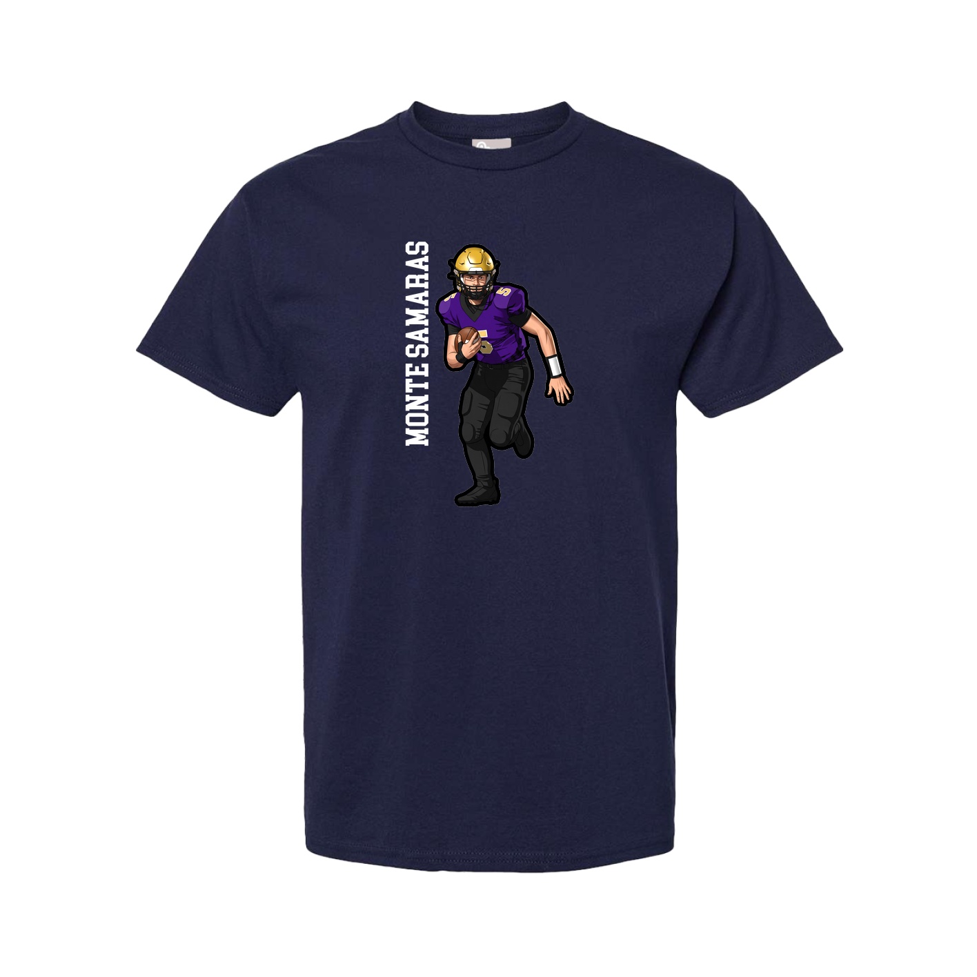 Tee — Name Vertical in Navy