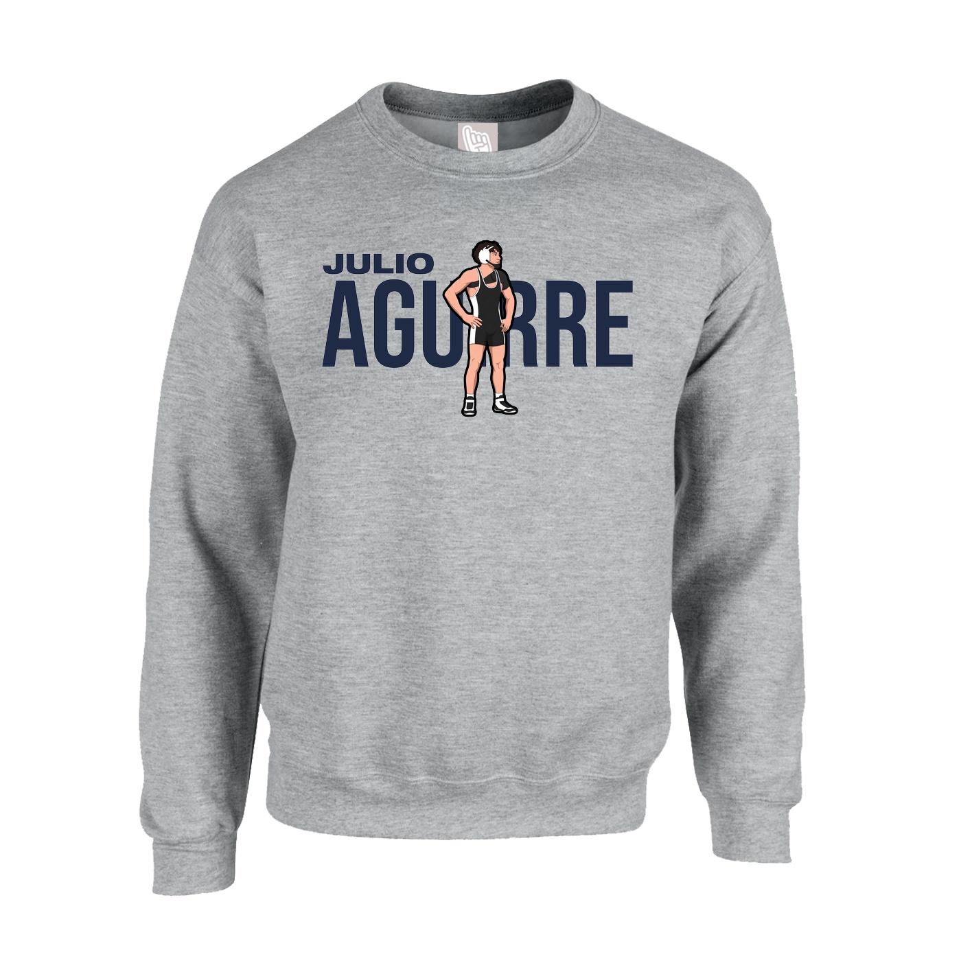Fleece Crew — Player Name in Grey