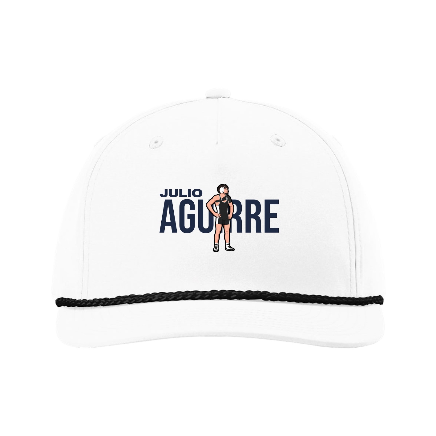 Five-Panel Classic Rope Cap — Player Name in White