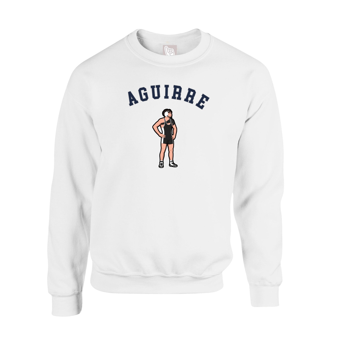 Fleece Crew — Shirsey Arch in White