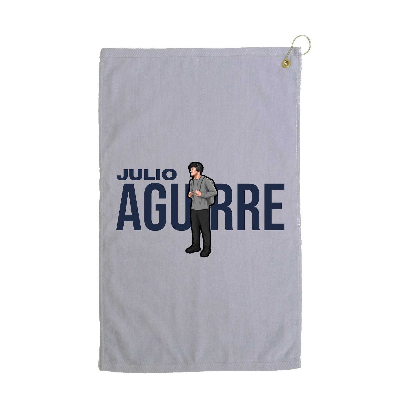 Golf Towel — Player Name in Grey