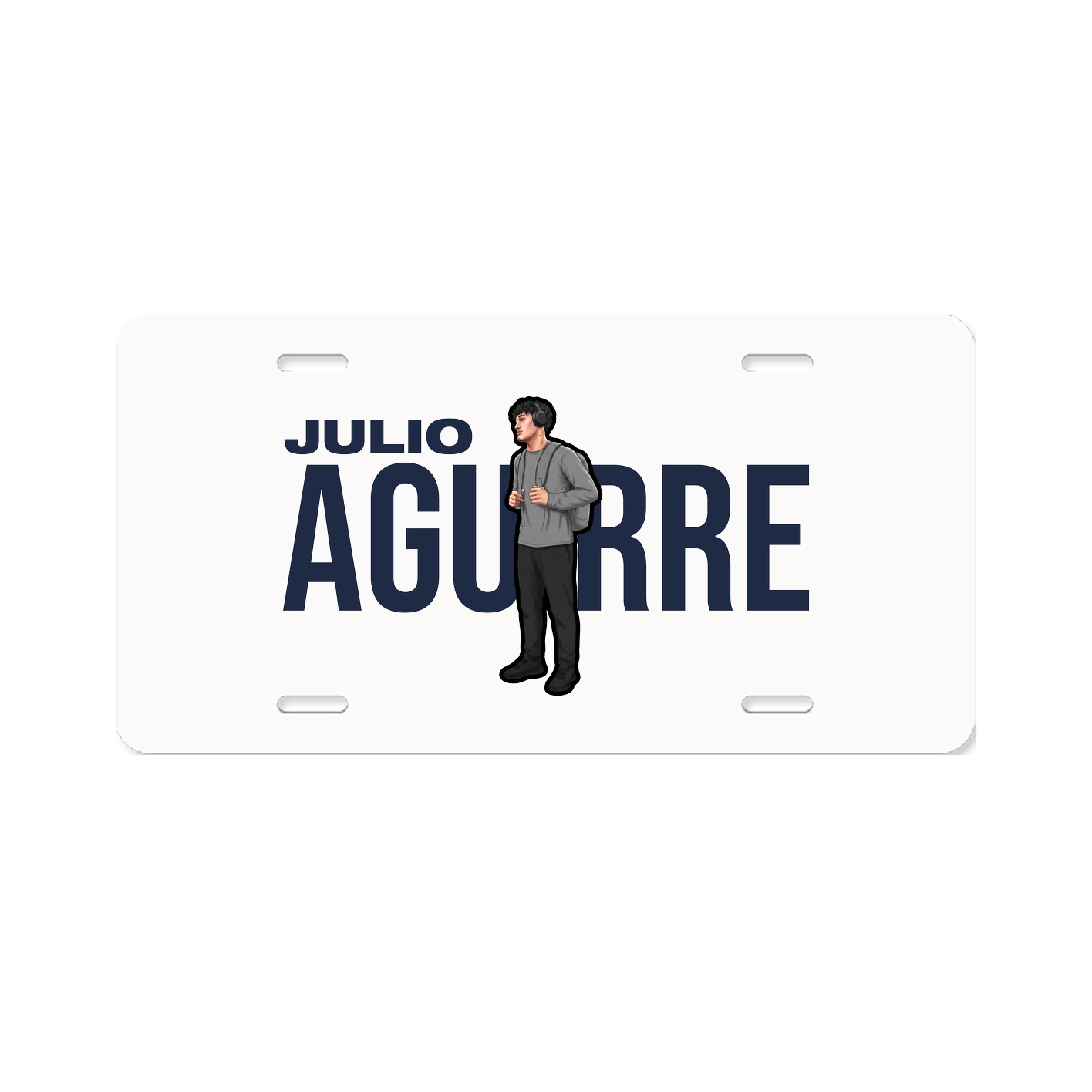 License Plate — Player Name in Classic