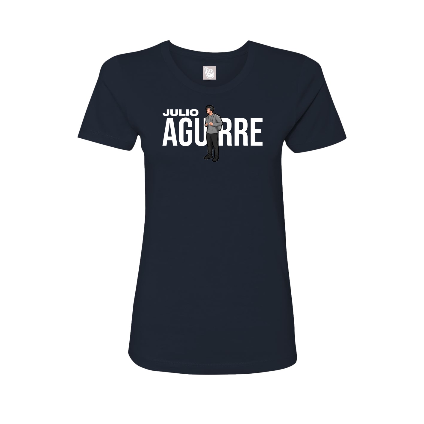 Fitted Women's Tee — Player Name in Navy