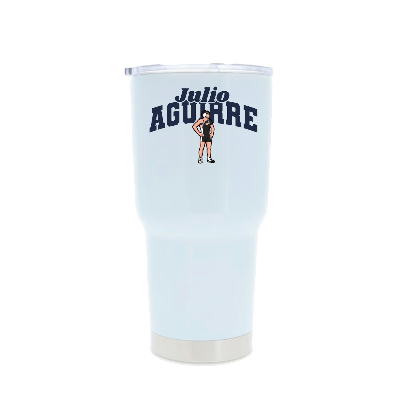 30oz Stainless Steel Tumbler — Signature Arch in White