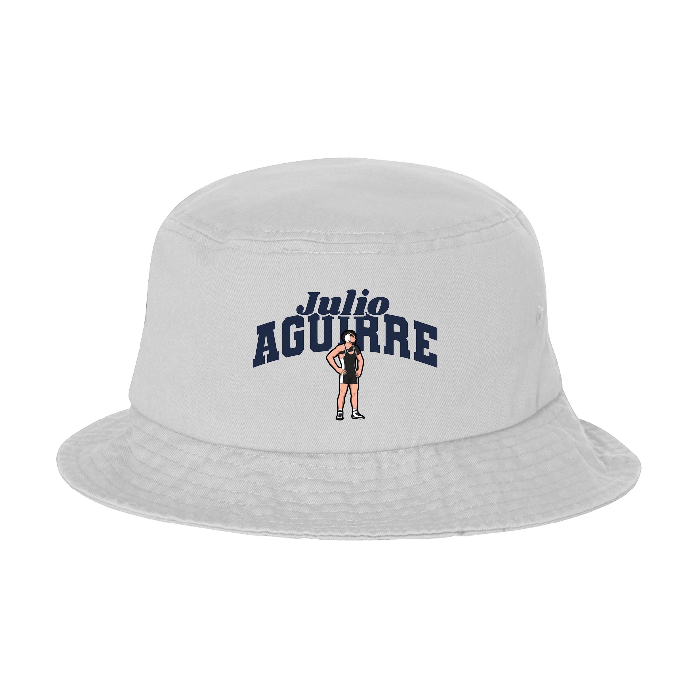 Bucket Cap — Signature Arch in White