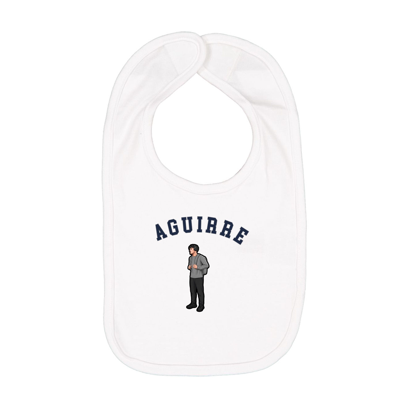 Infant Bib — Shirsey Arch in White