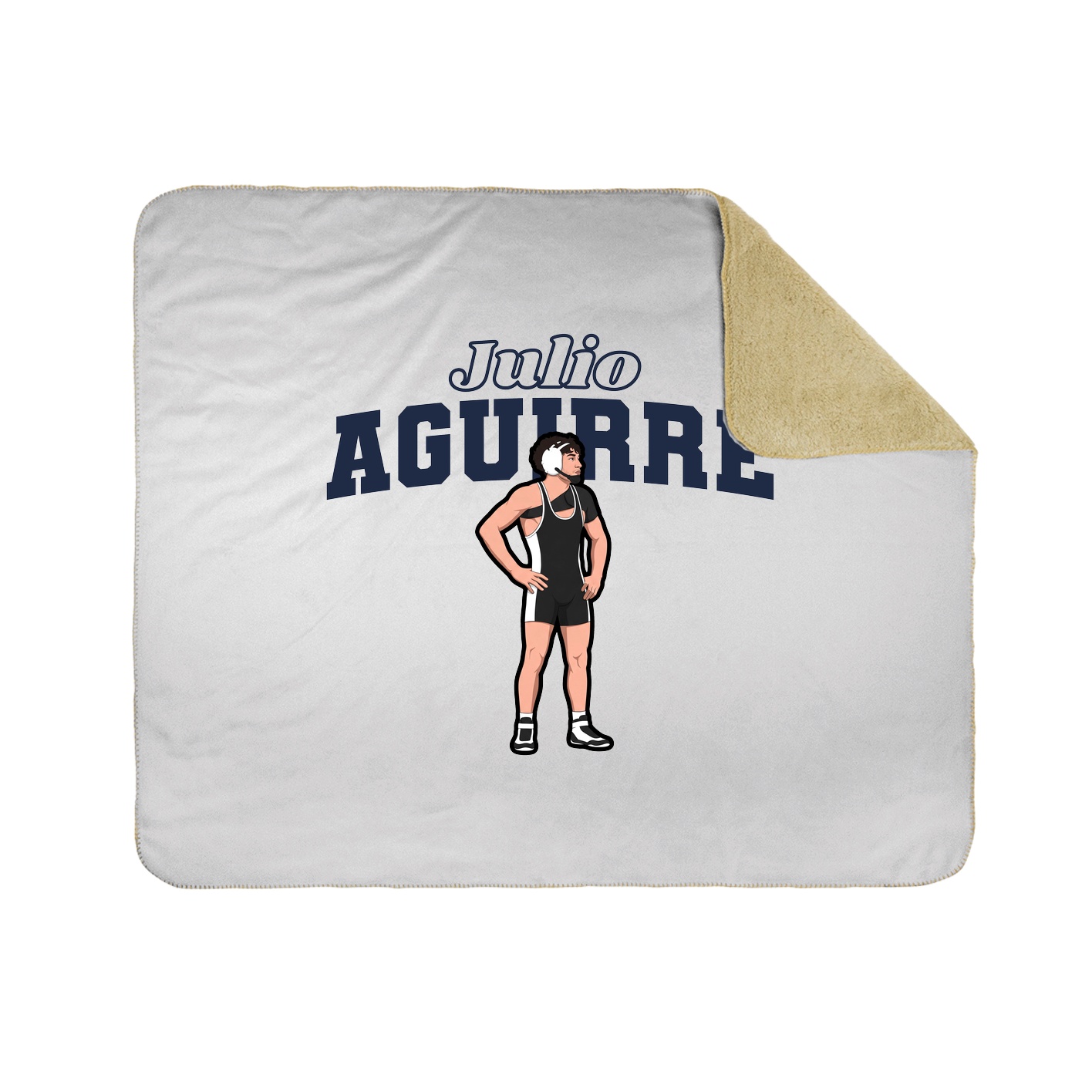Throw Blanket — Name Arch in White