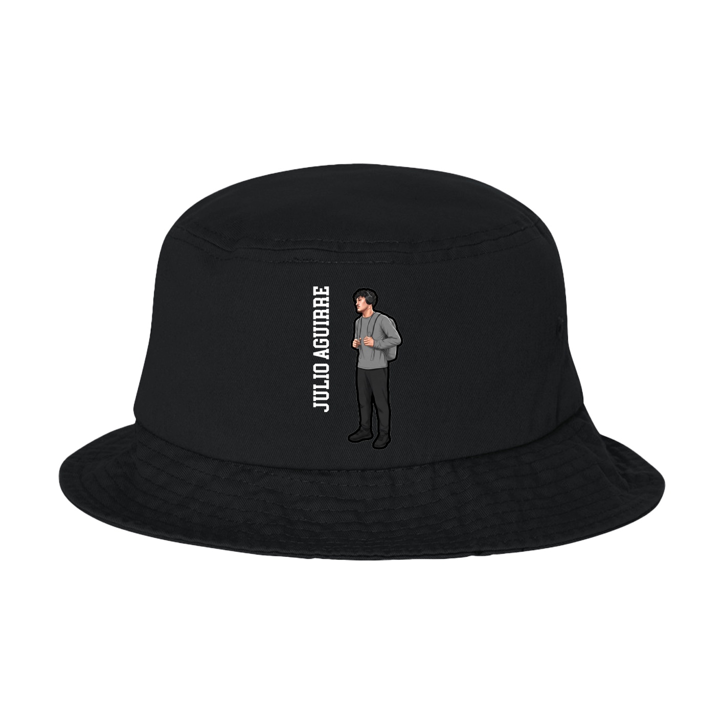 Bucket Cap — Name Vertical in Black
