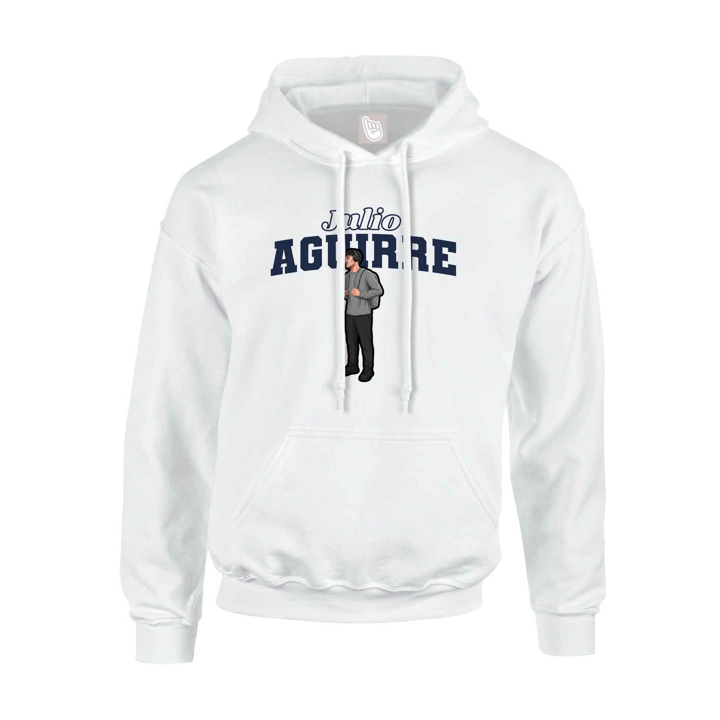 Hoodie — Name Arch in White