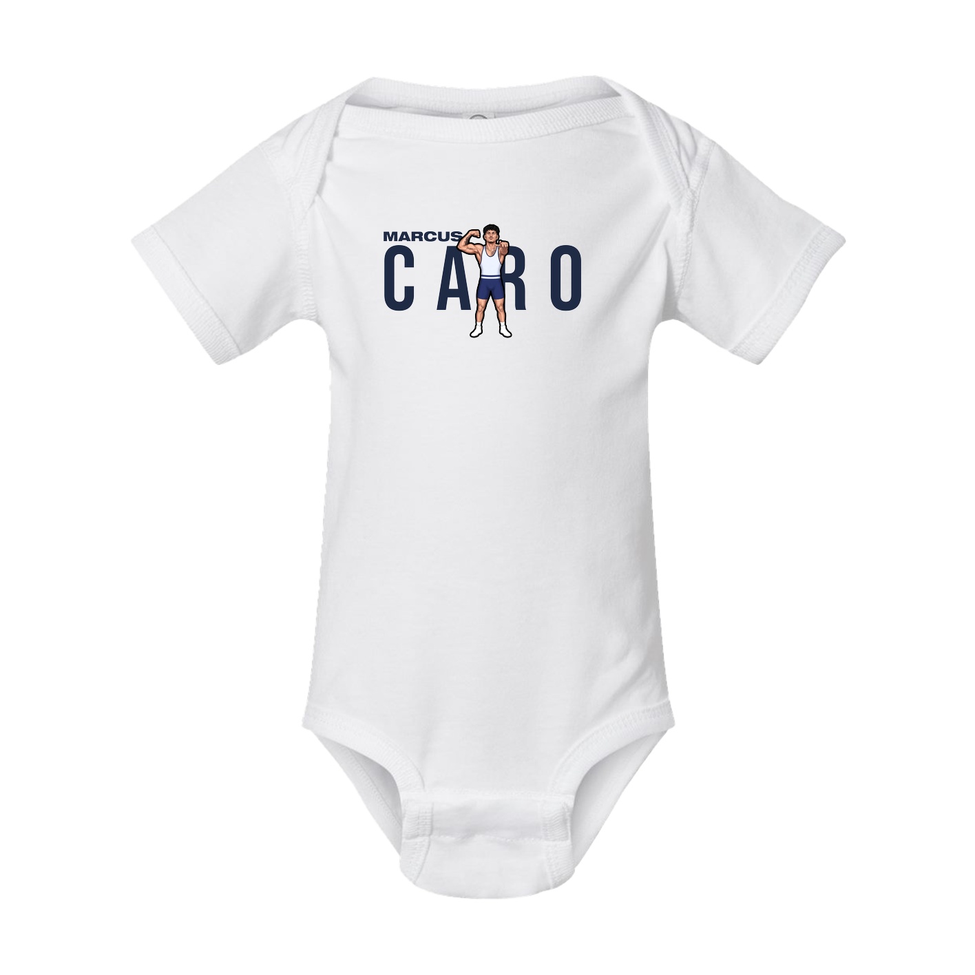 Baby Onesie — Player Name in White