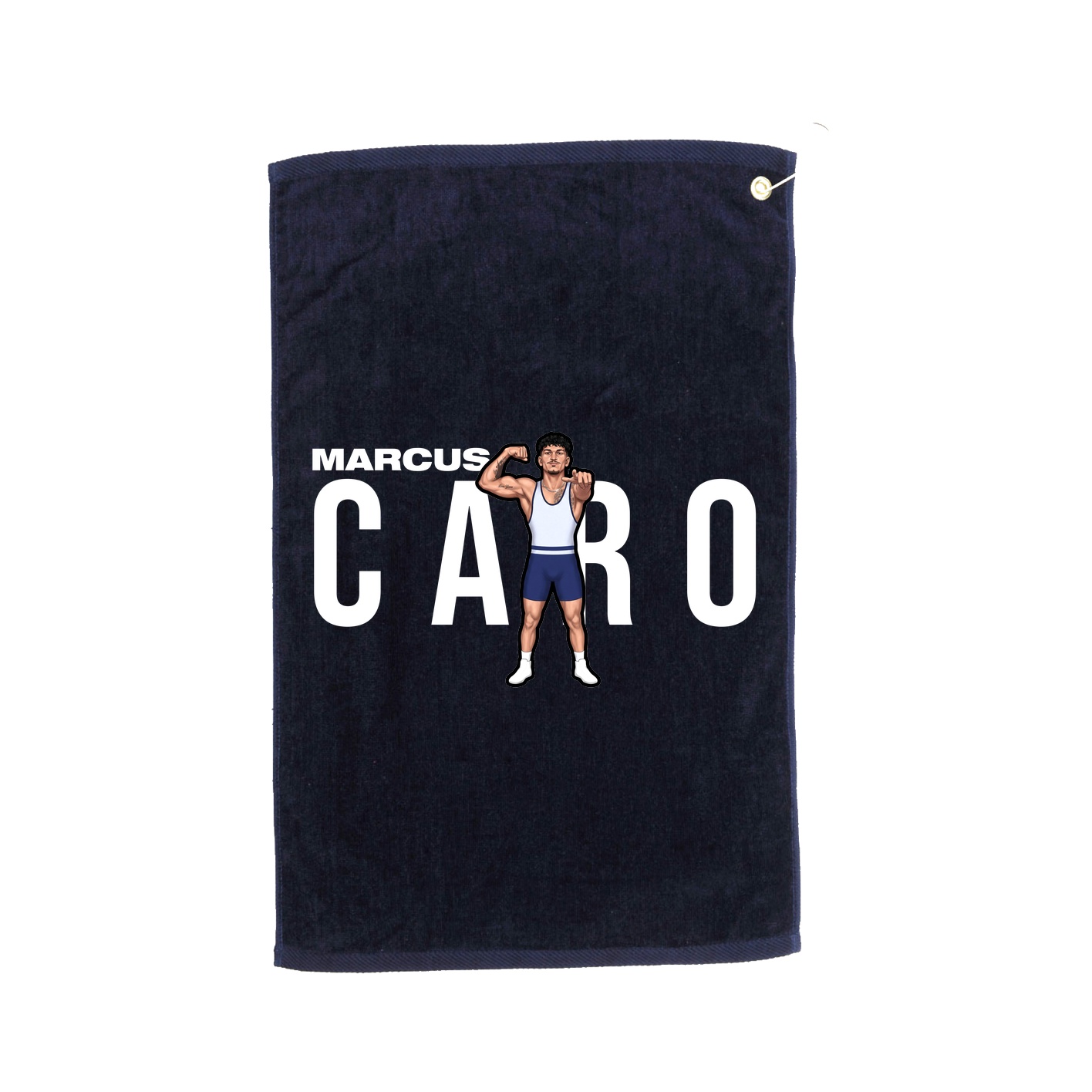 Golf Towel — Player Name in Navy