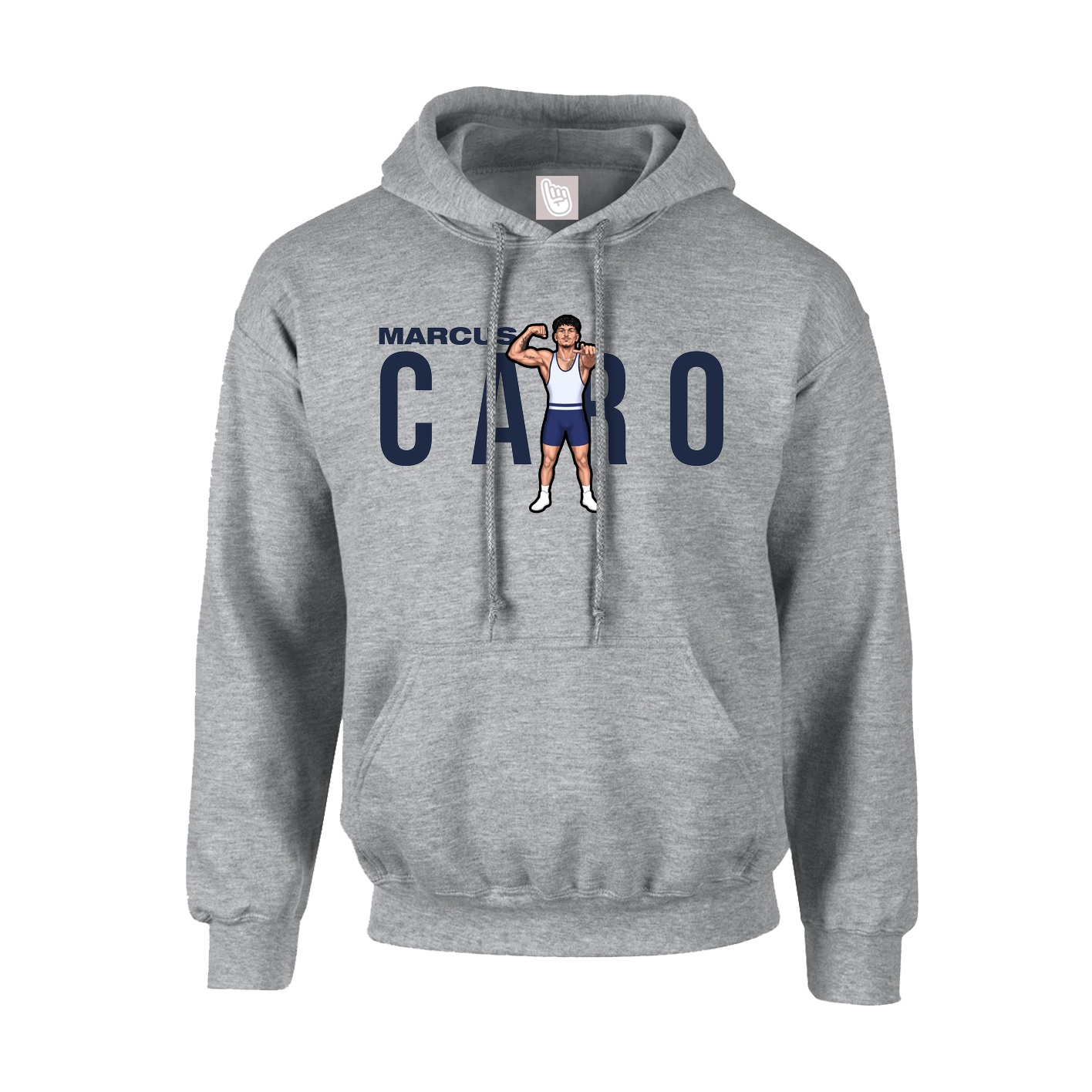 Hoodie — Player Name in Grey