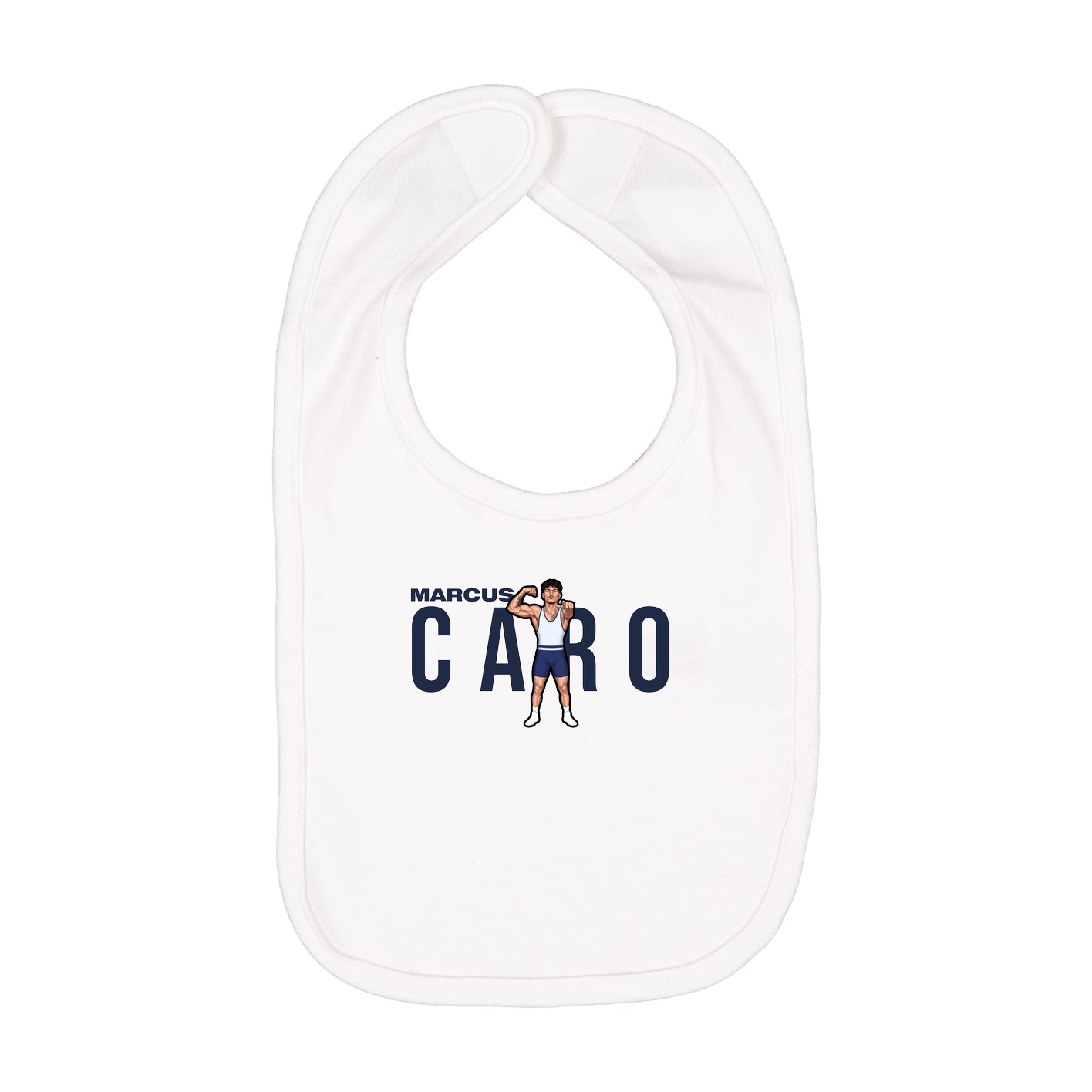 Infant Bib — Player Name in White