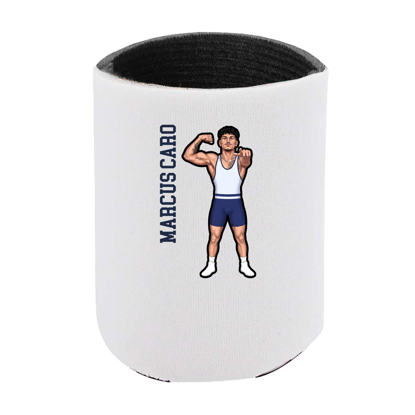 Can Holder — Name Vertical in White