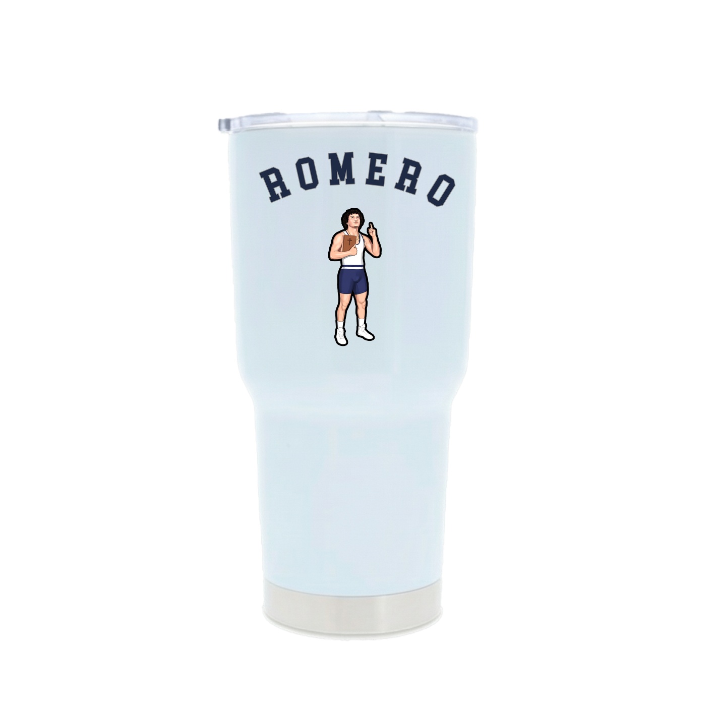 30oz Stainless Steel Tumbler — Shirsey Arch in White