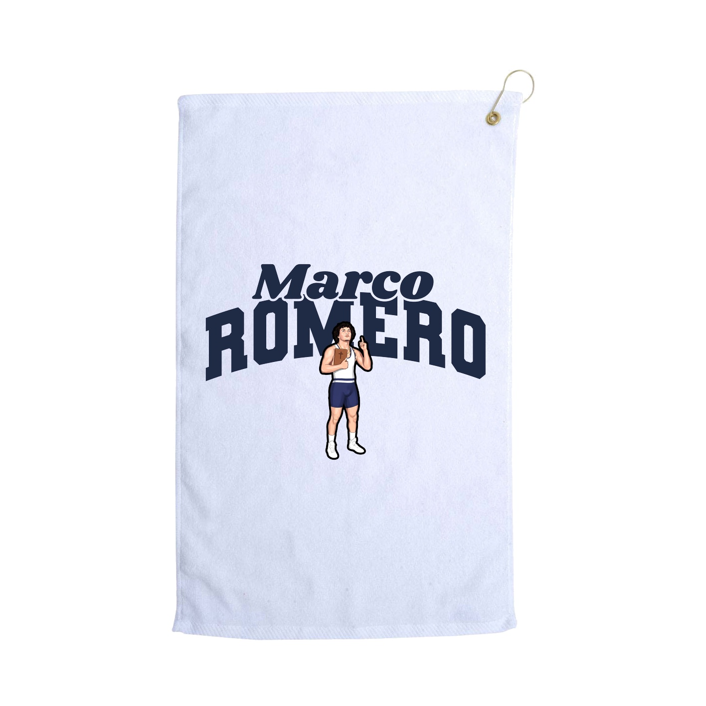 Golf Towel — Signature Arch in White