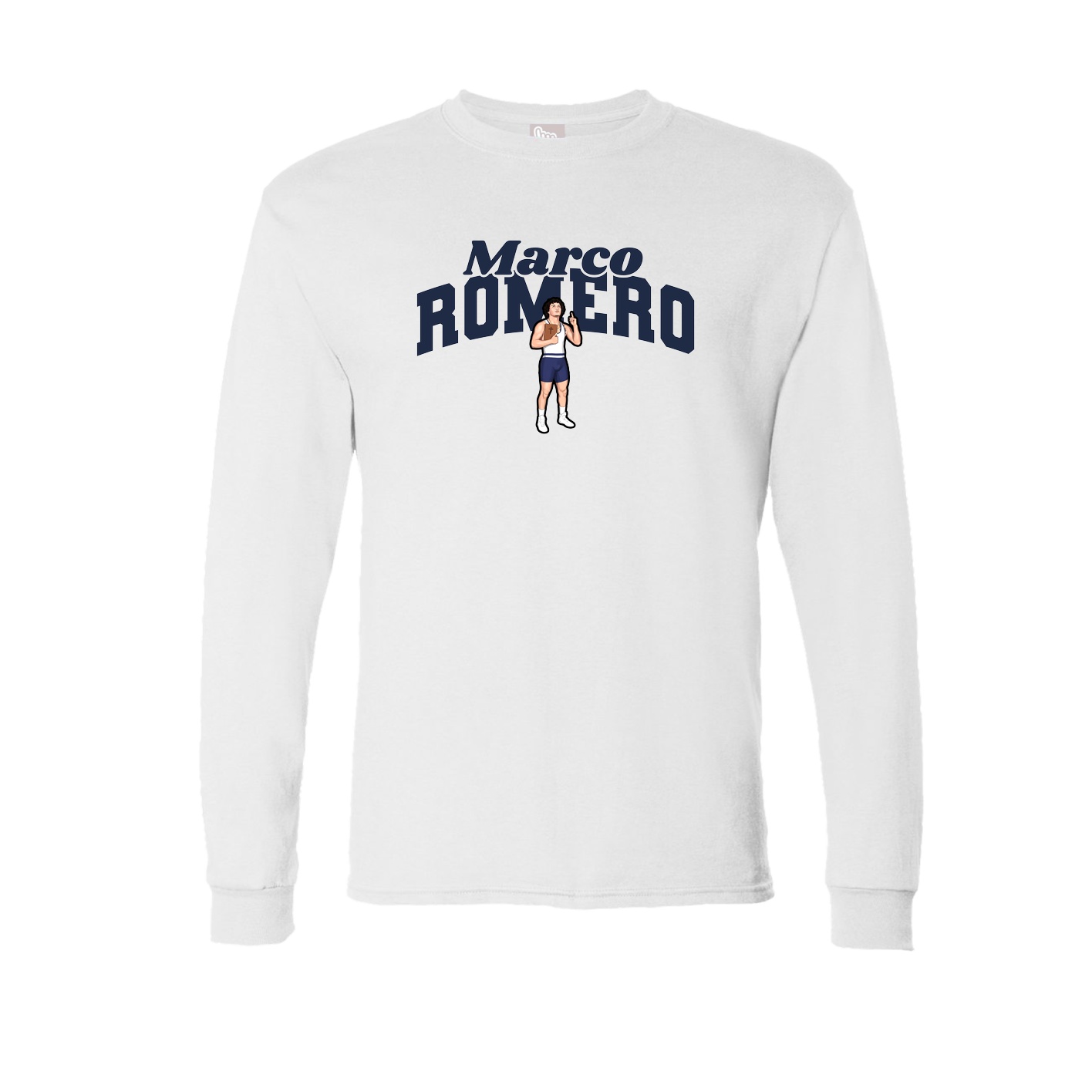 Long Sleeve Tee — Signature Arch in White