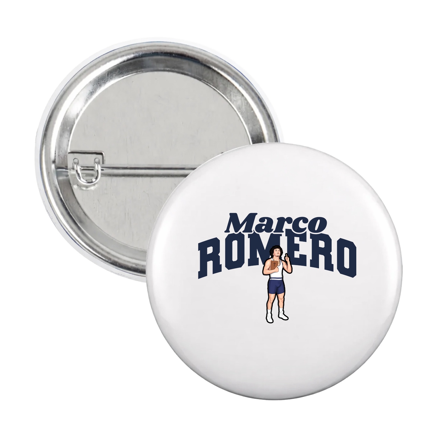 Game Day Button — Signature Arch in White