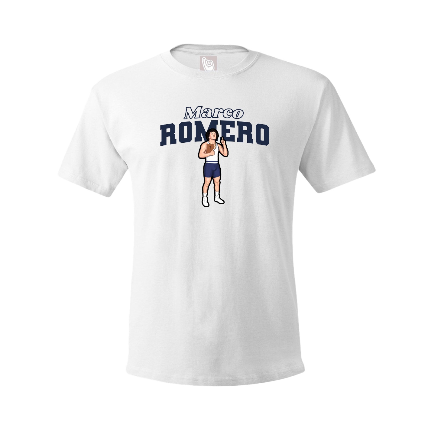 Youth Tee — Name Arch in White