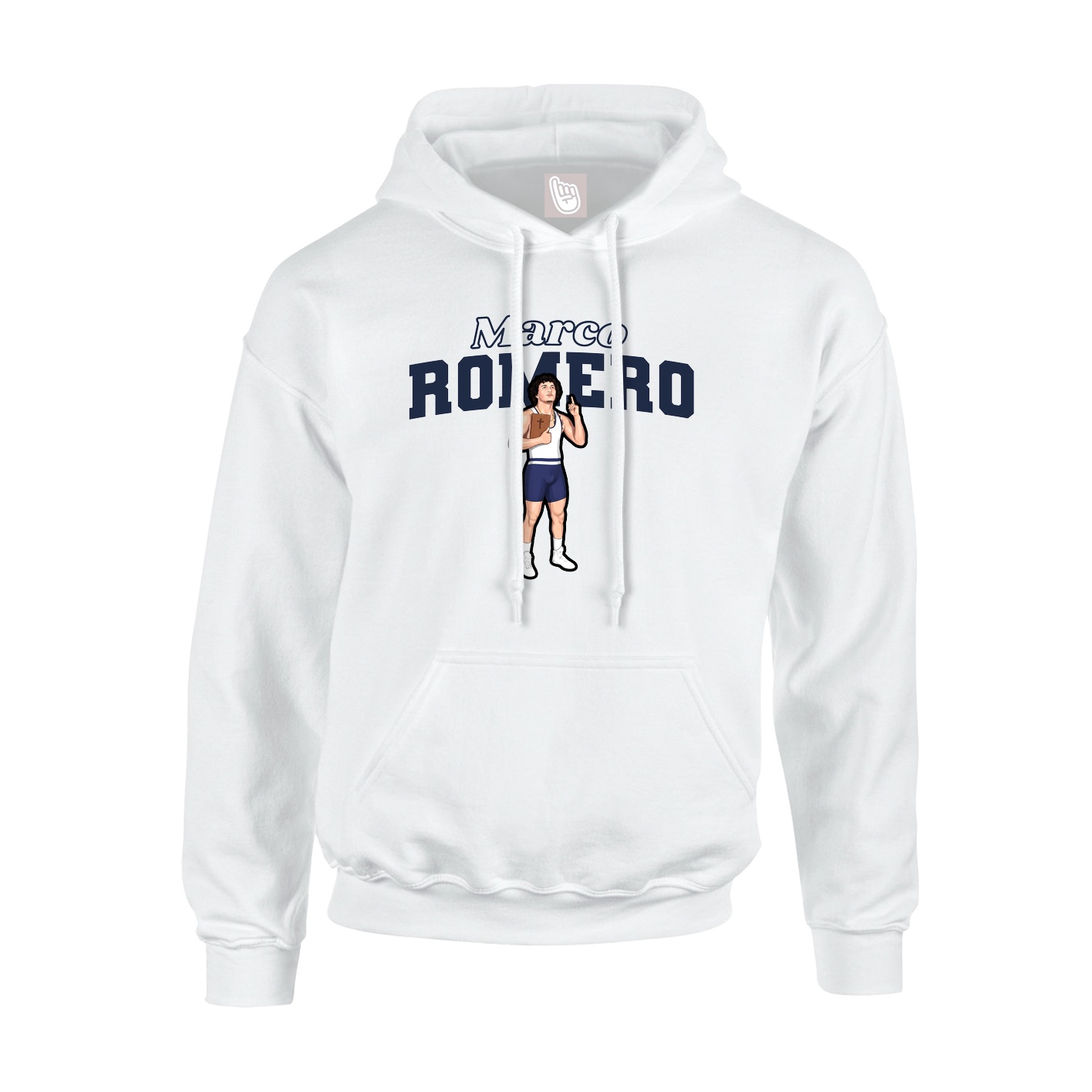 Hoodie — Name Arch in White