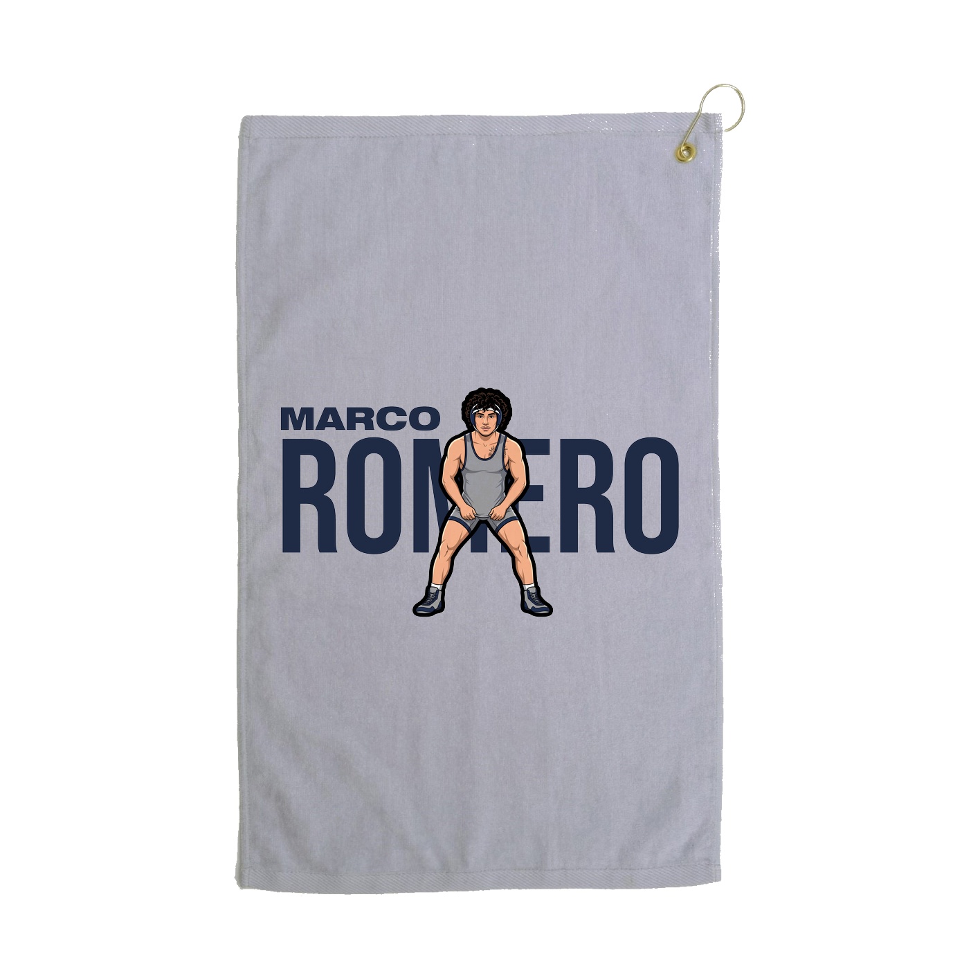 Golf Towel — Player Name in Grey