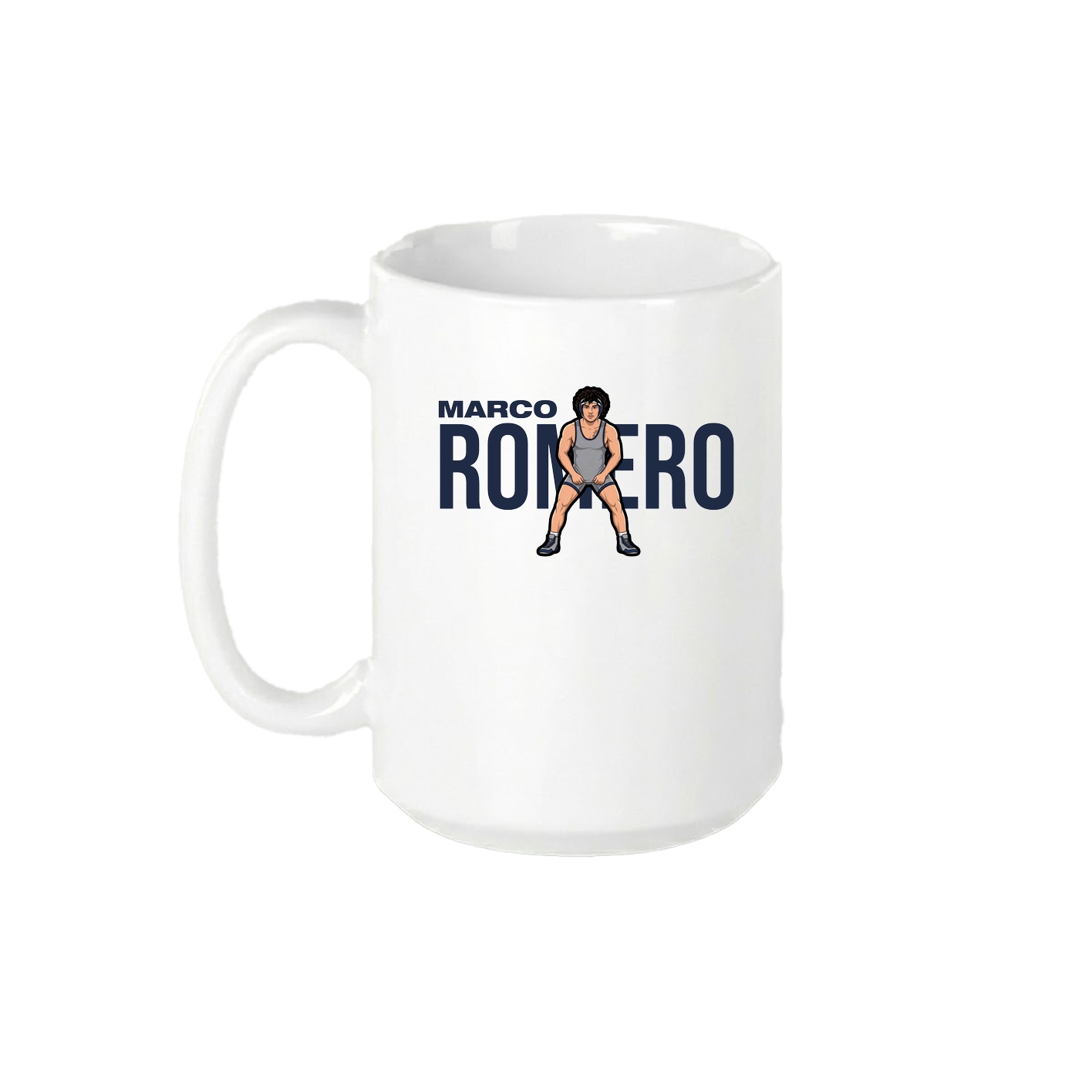 15oz Coffee Mug — Player Name in White