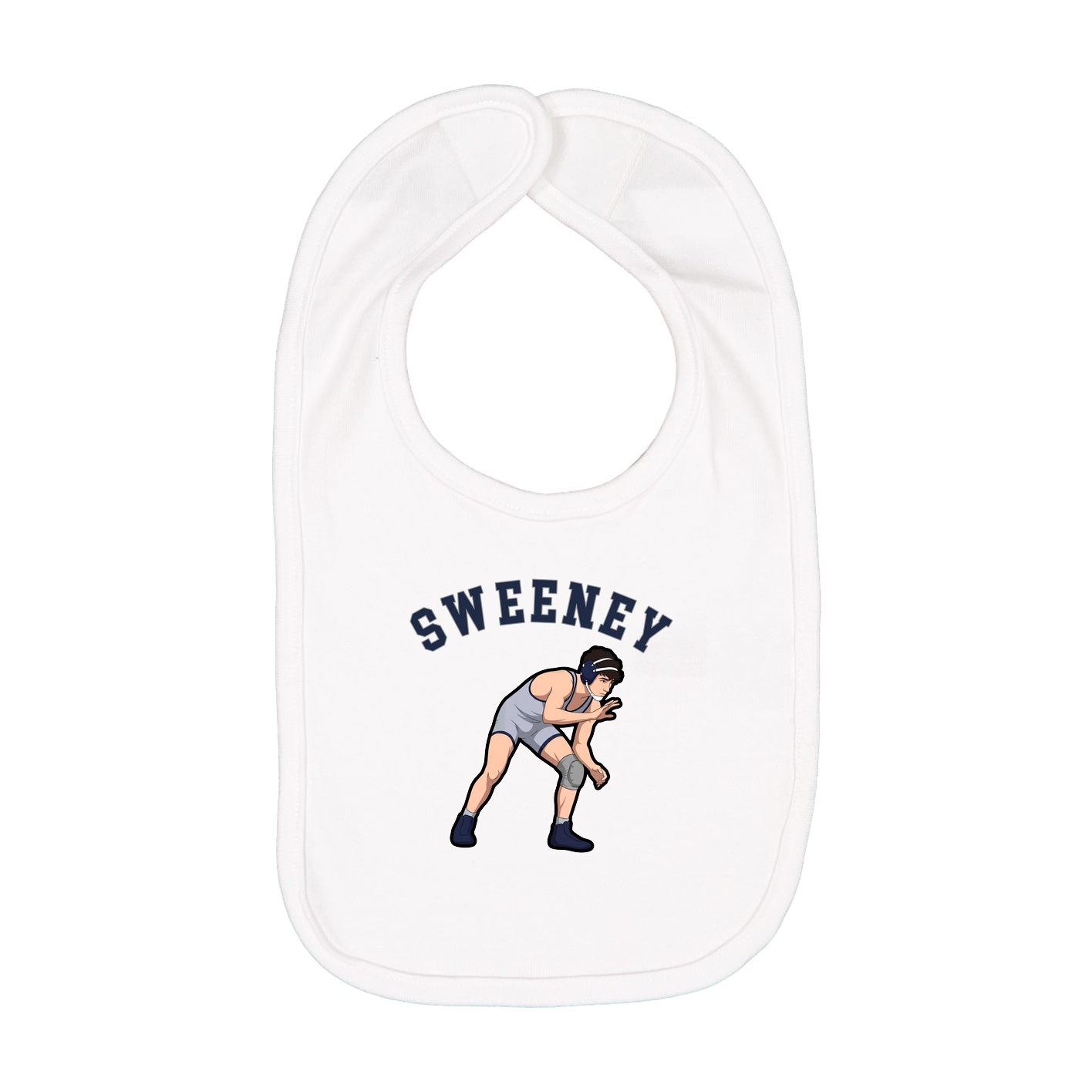 Infant Bib — Shirsey Arch in White