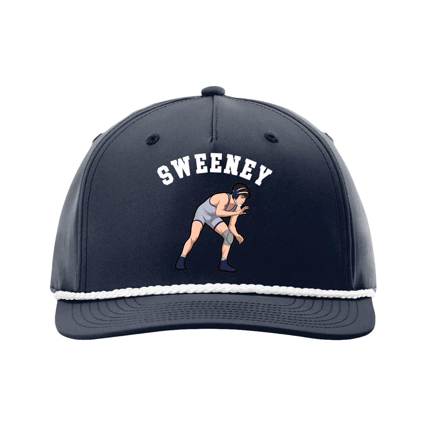 Five-Panel Classic Rope Cap — Shirsey Arch in Navy