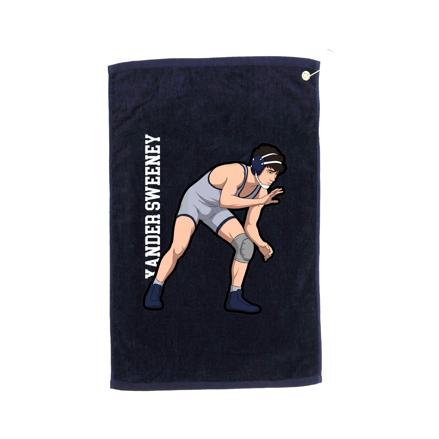 Golf Towel — Name Vertical in Navy