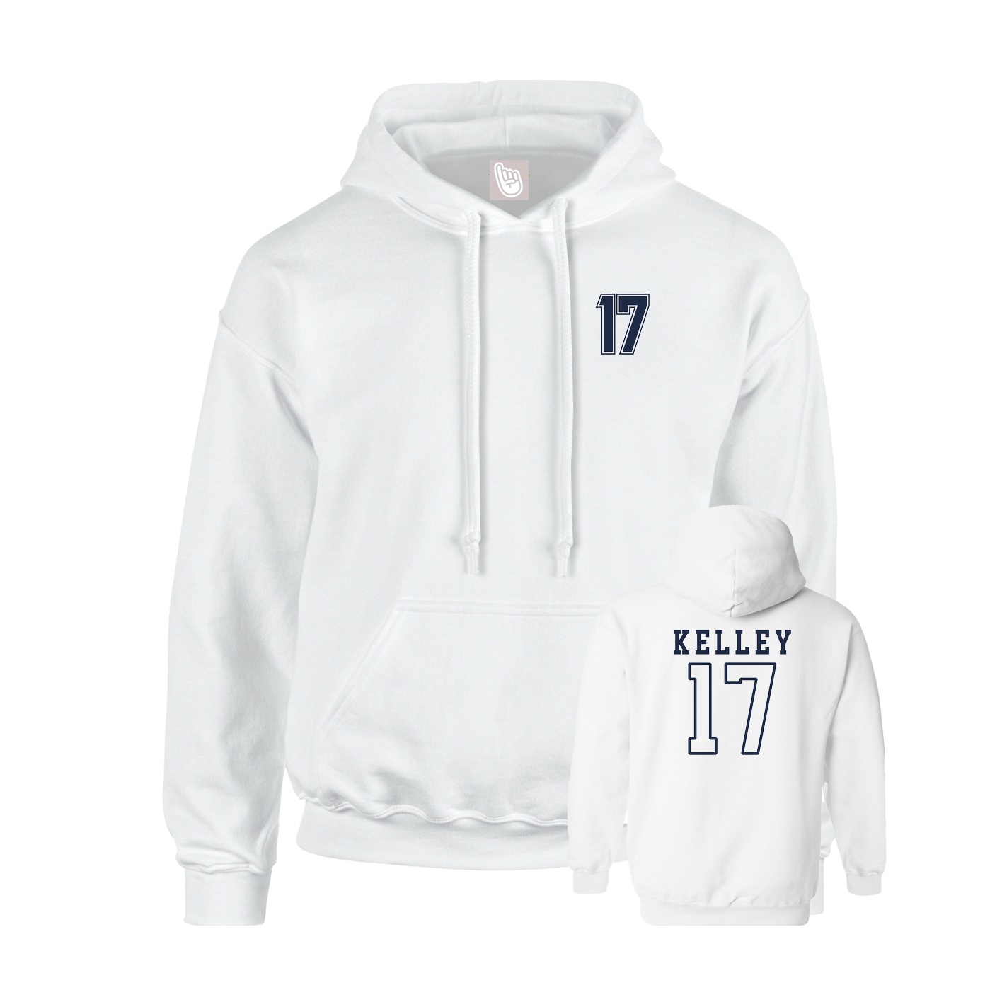 Hoodie — Chest Back in White