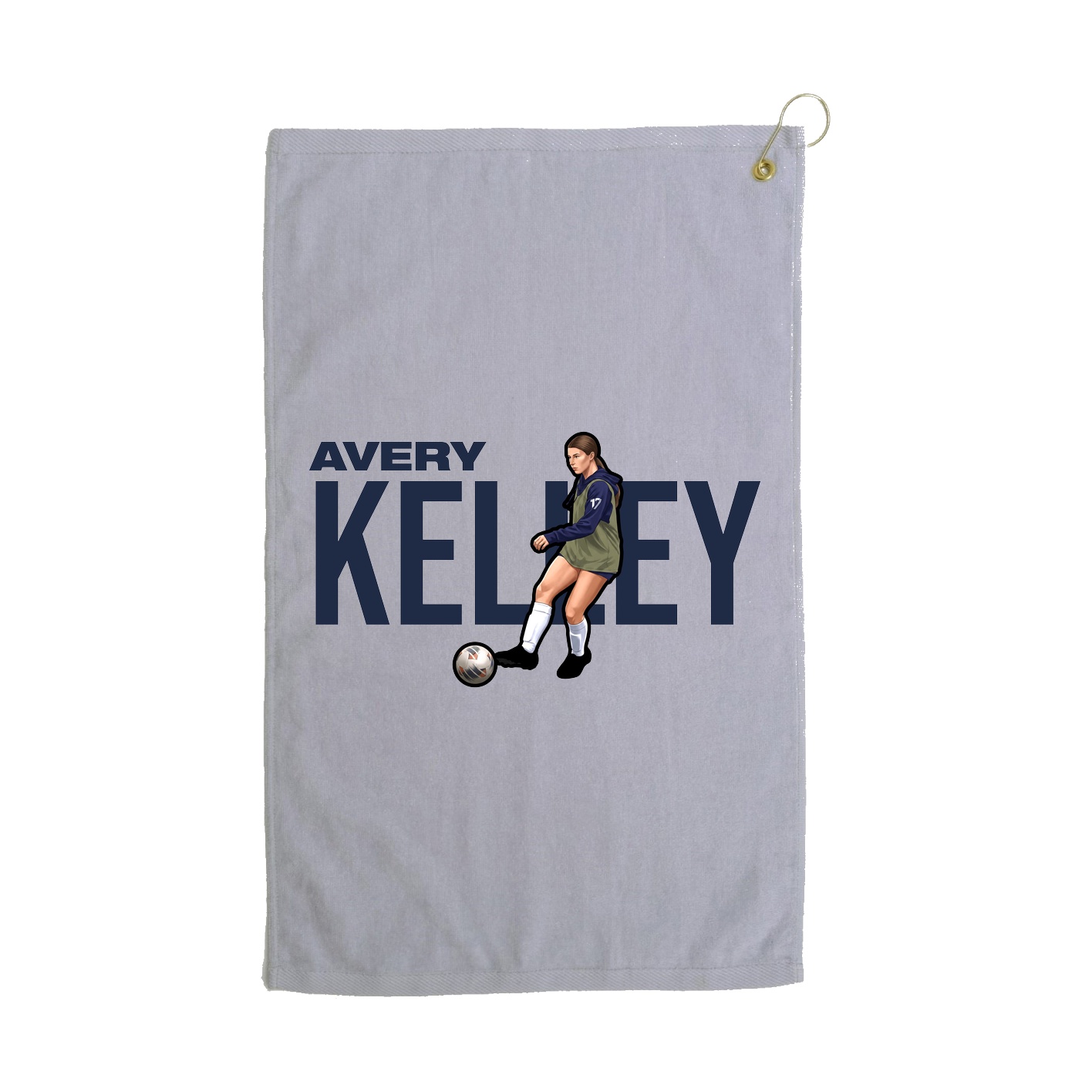 Golf Towel — Player Name in Grey