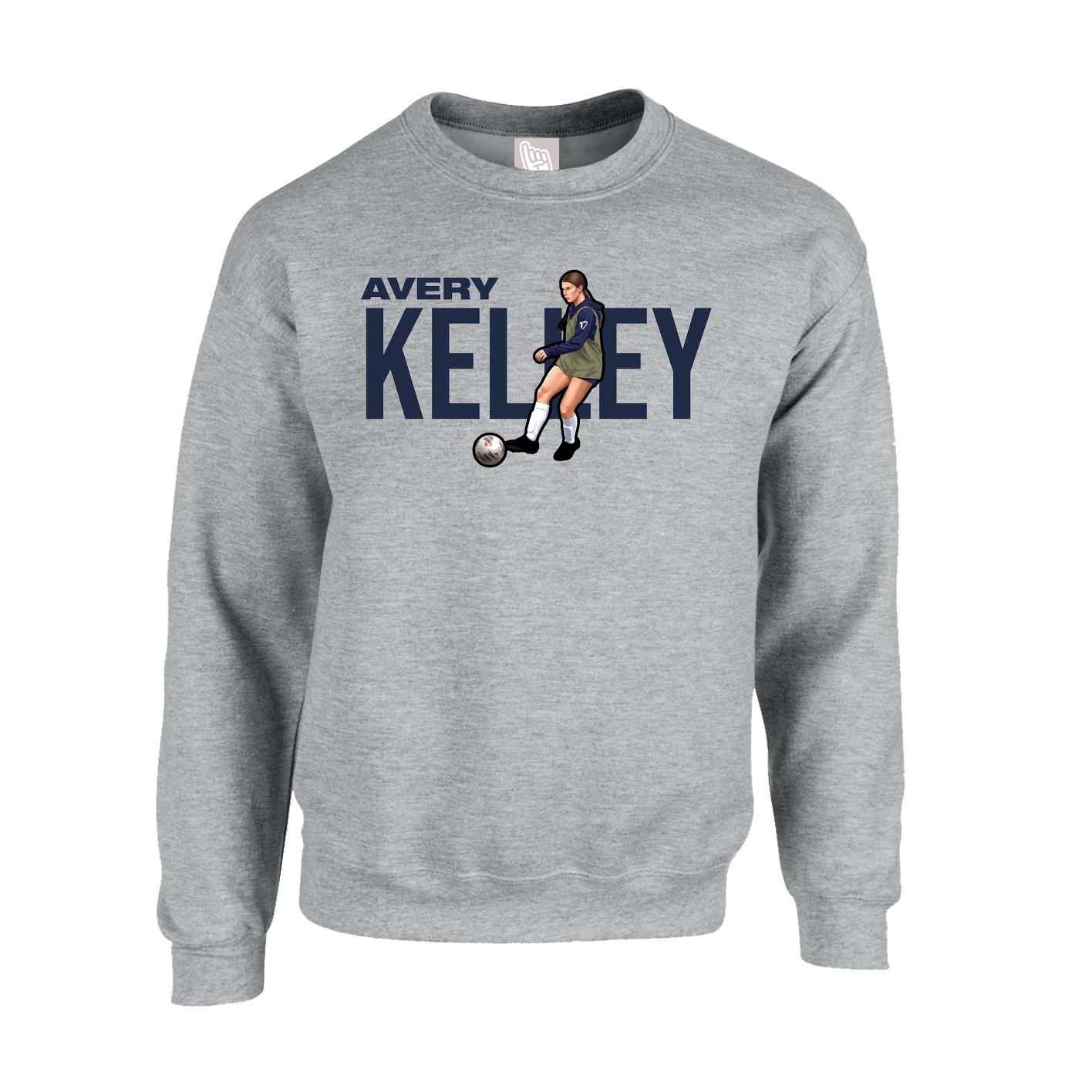 Fleece Crew — Player Name in Grey