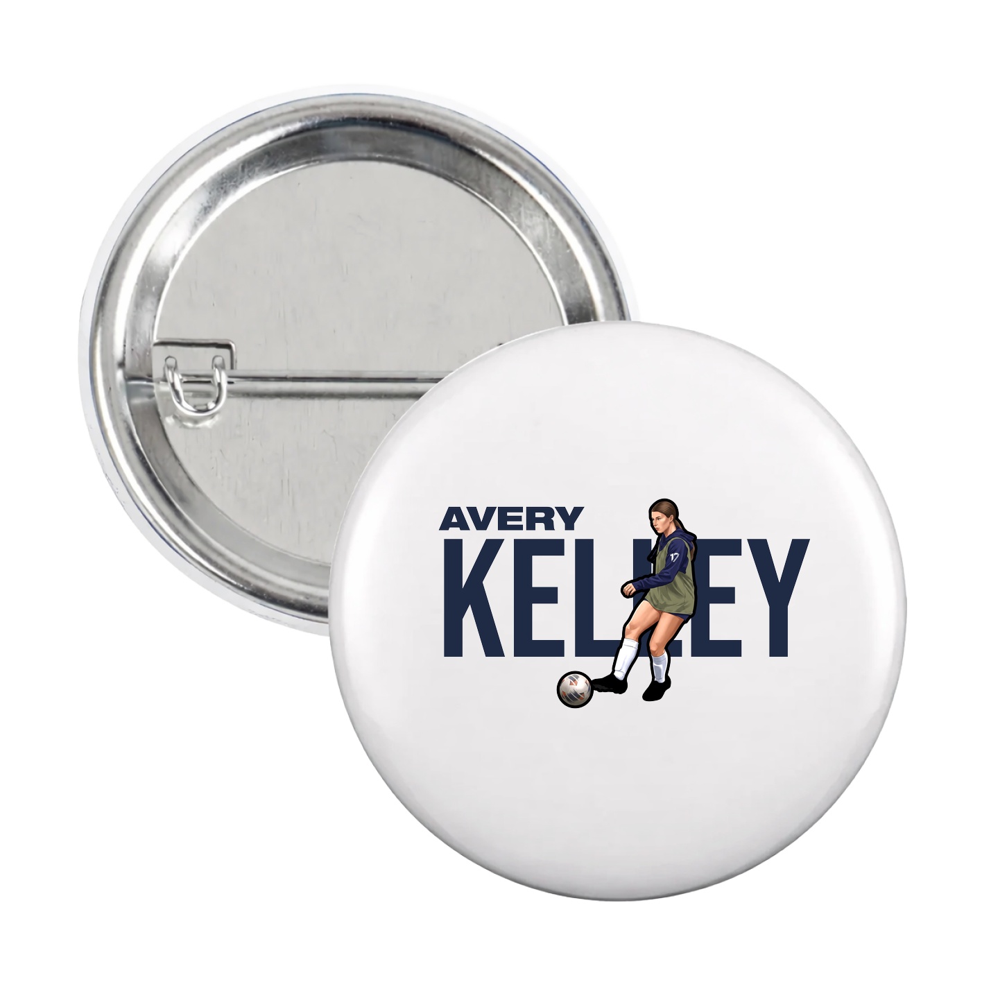 Game Day Button — Player Name in White